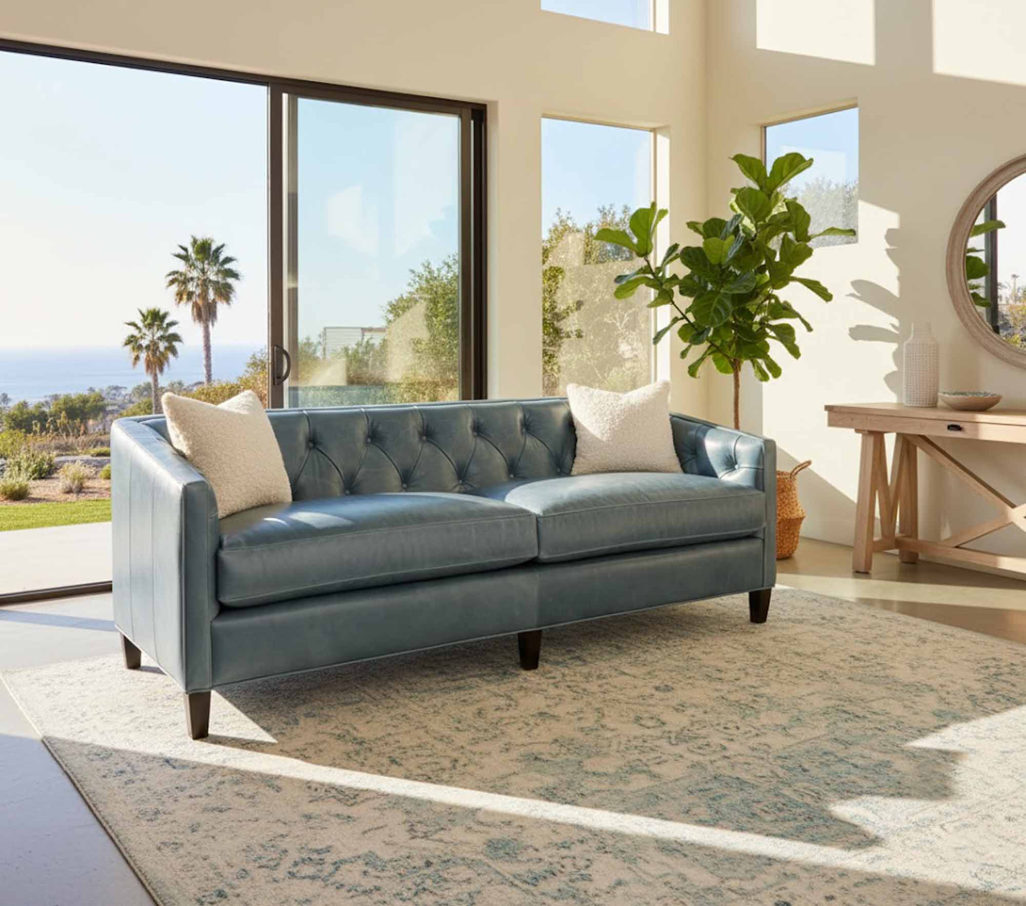 Abbey Leather Sofa - Image 3