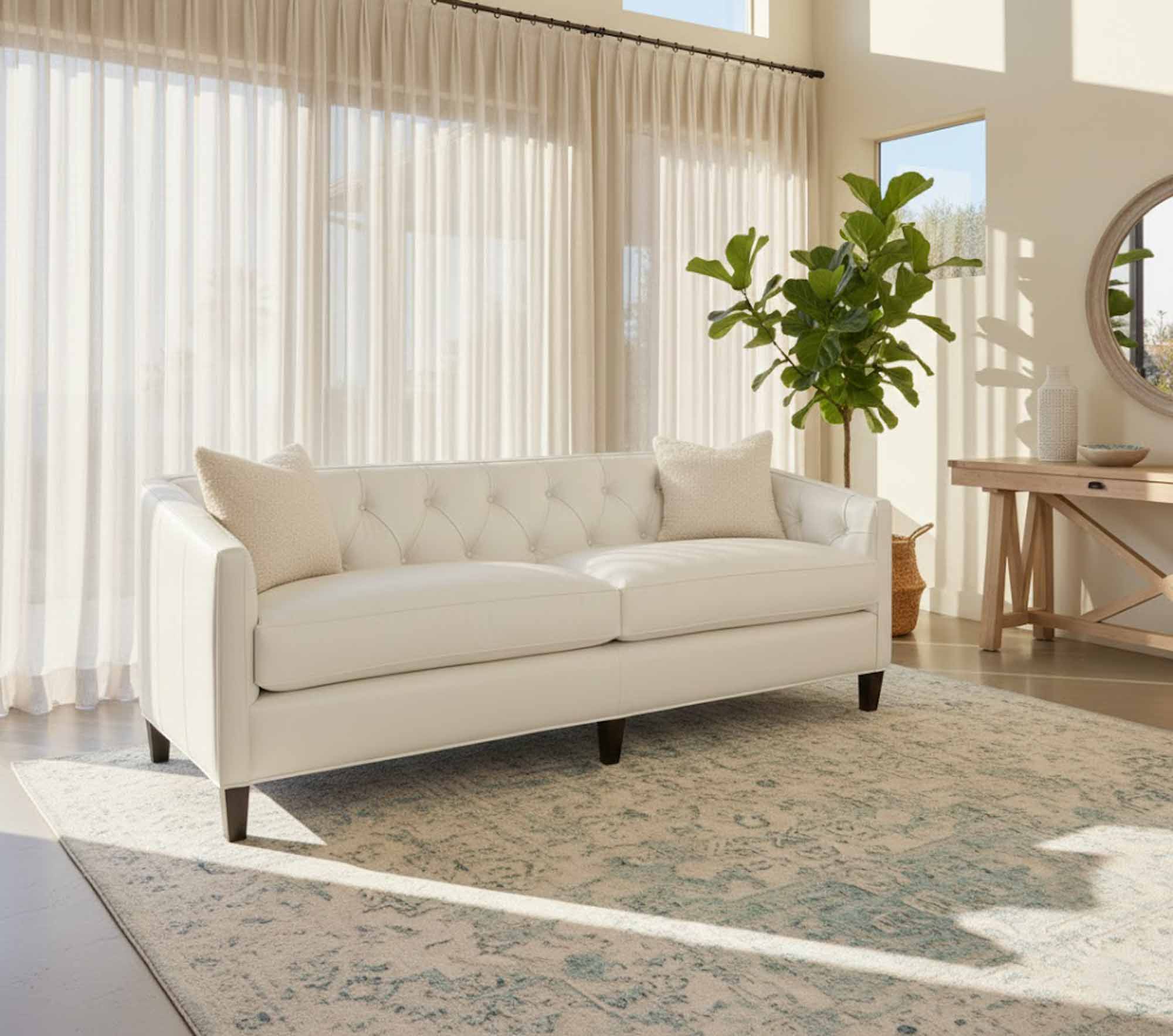 Abbey Leather Sofa - Image 4