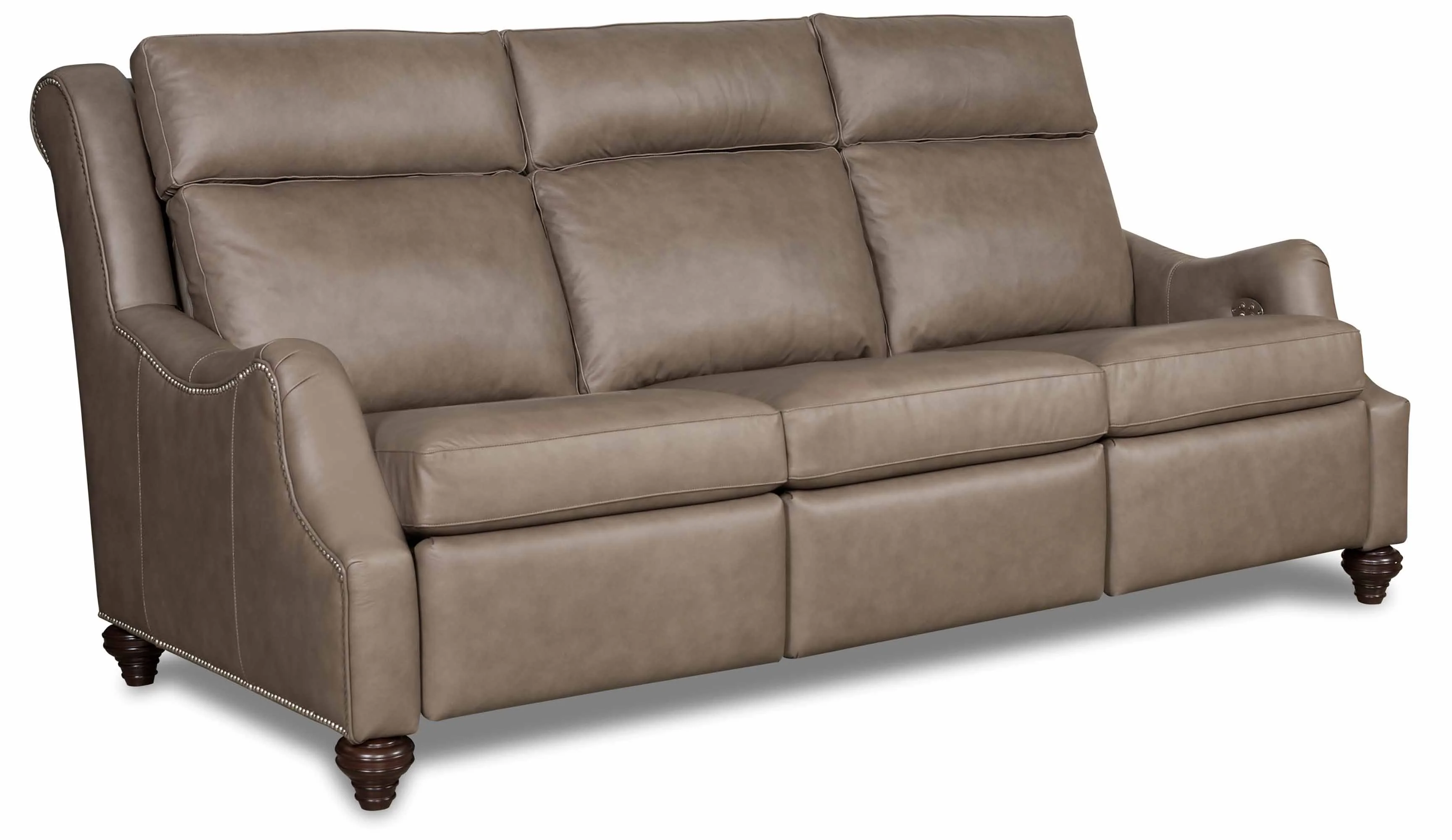 Abigail Leather Power Reclining Sofa With Articulating Headrest
