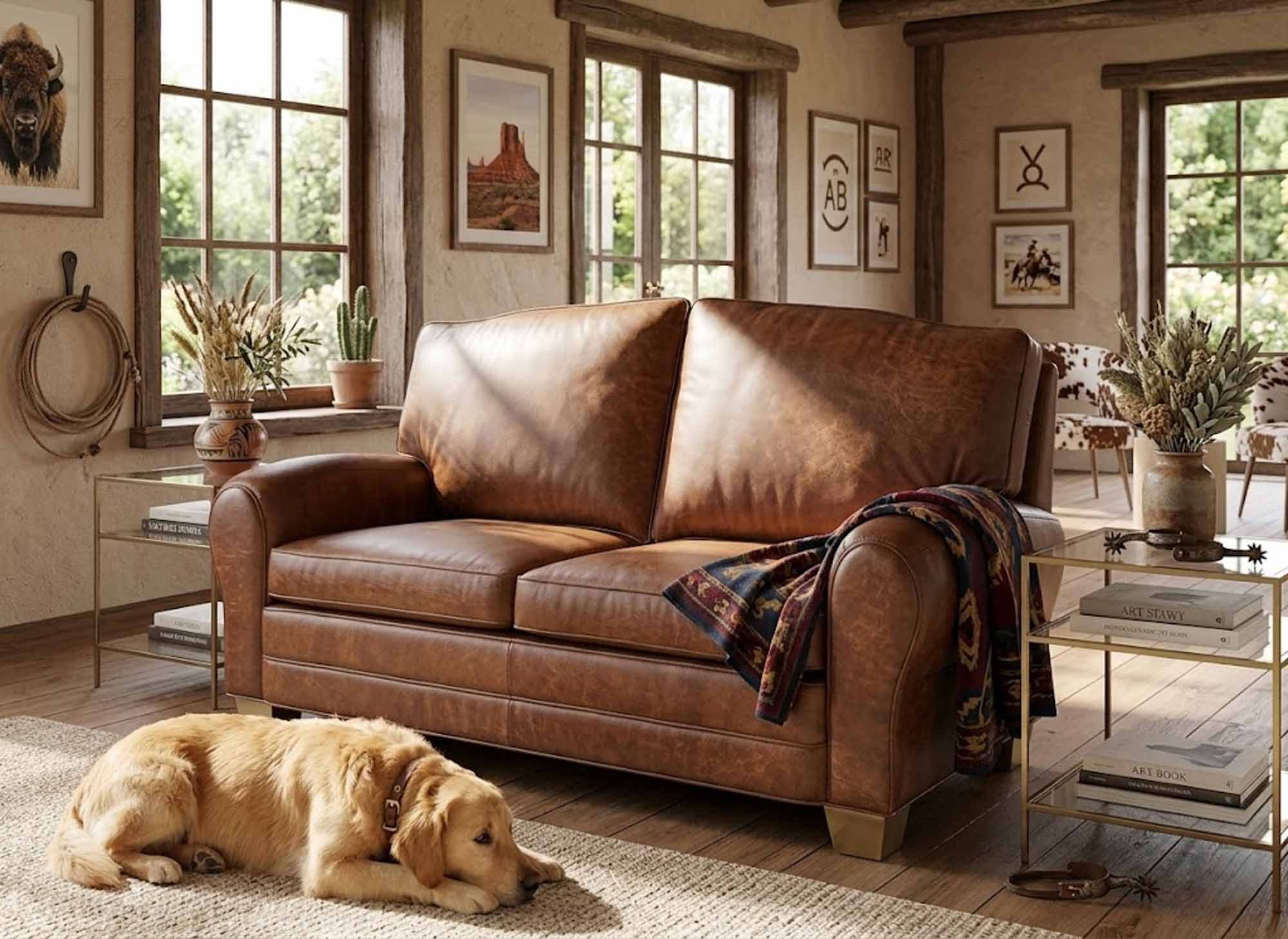 Arizona Leather Loveseat - Image 3