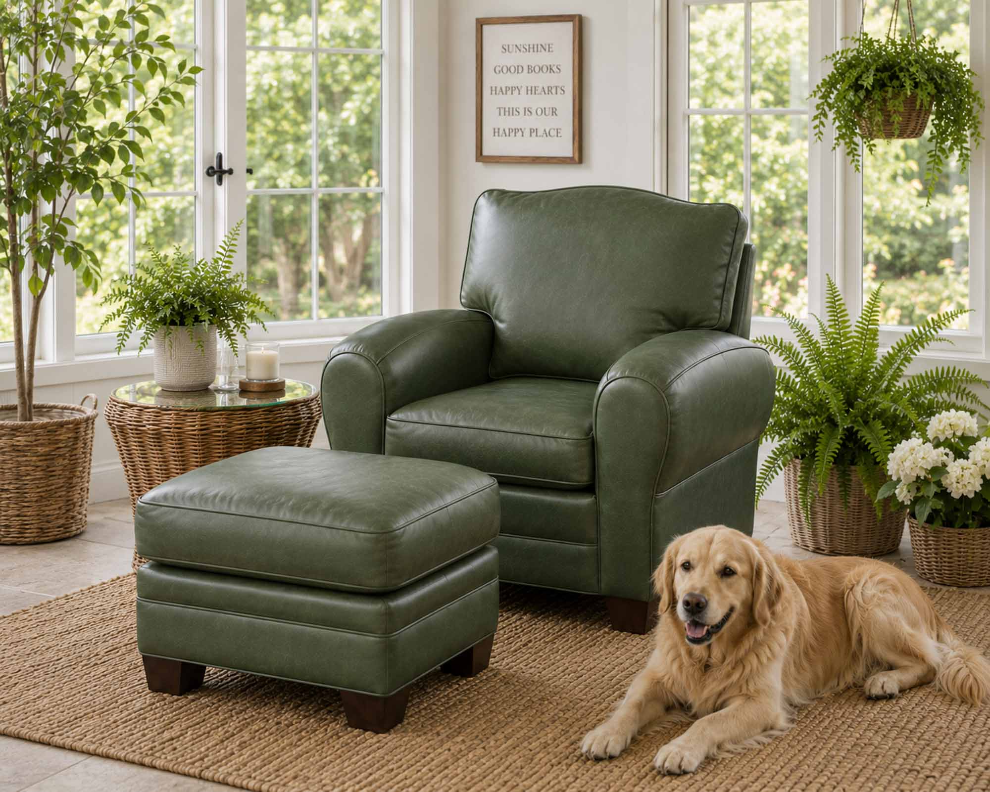 Arizona Leather Power Tilt Back Chair & Ottoman - Image 5