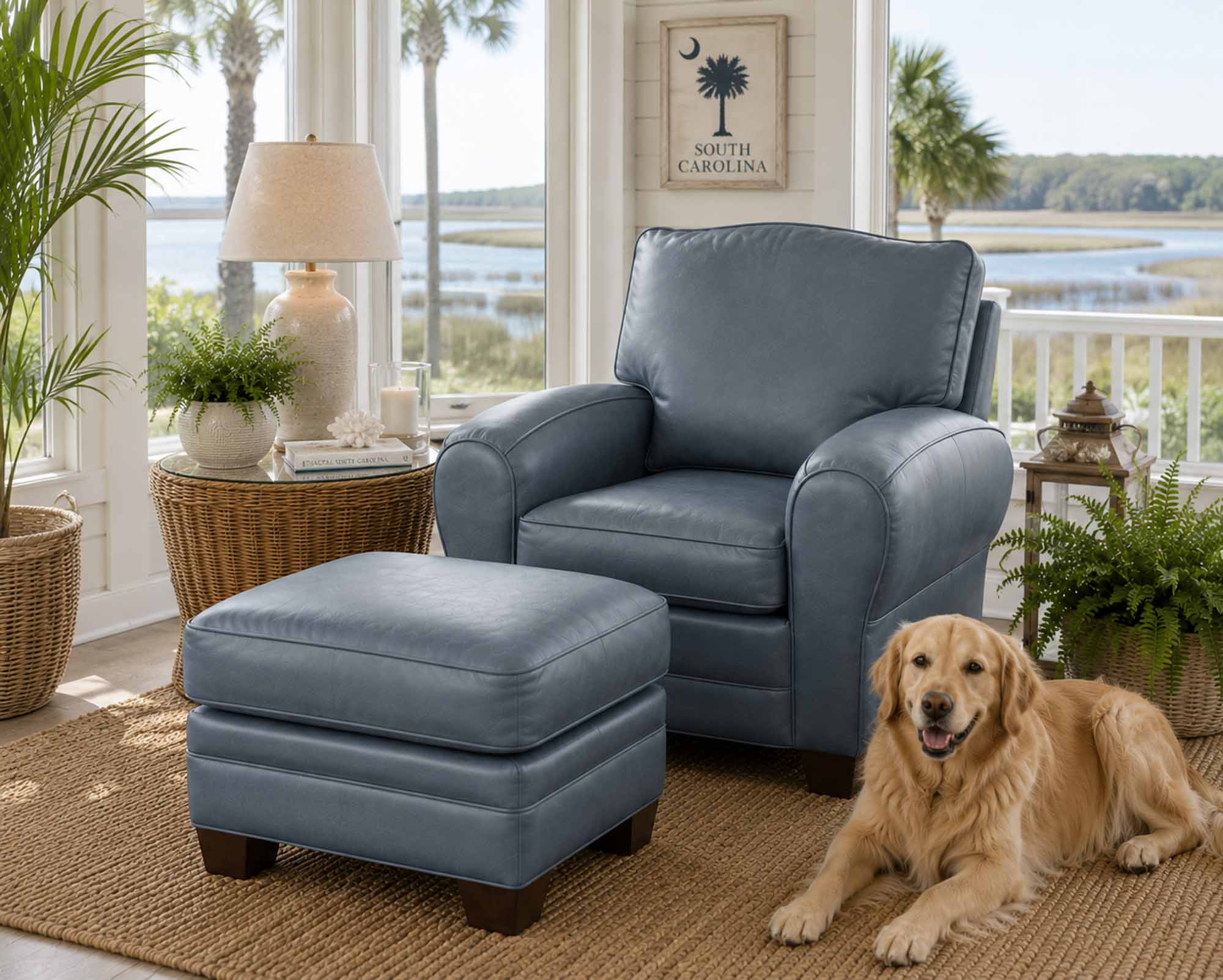 Arizona Leather Power Tilt Back Chair & Ottoman - Image 6