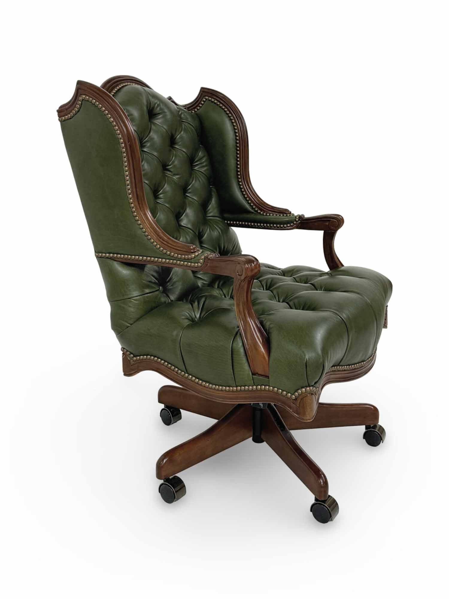 Arthur Leather Tufted Executive Chair - Image 2