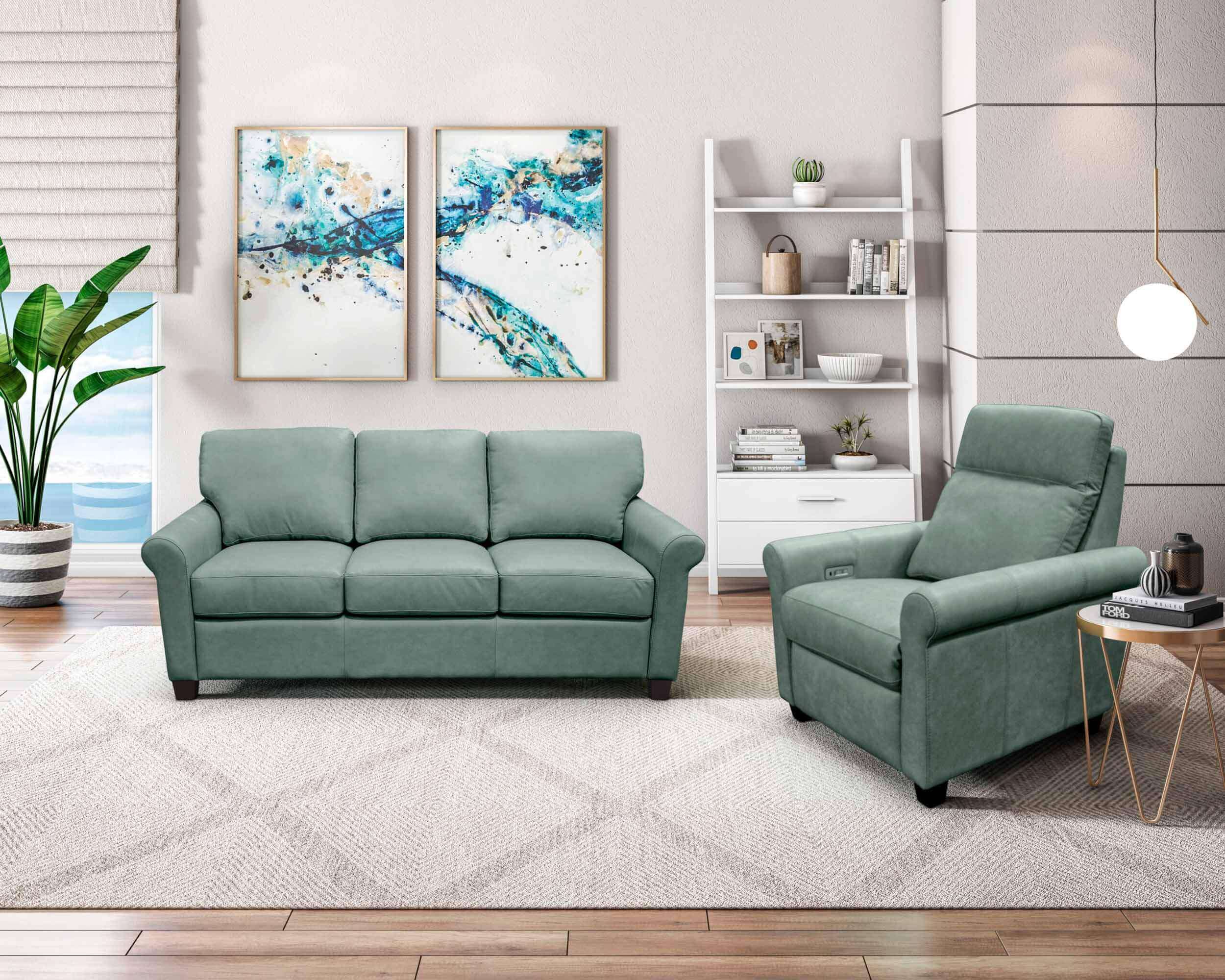 Austin Leather Full Size Sofa Sleeper - Image 4