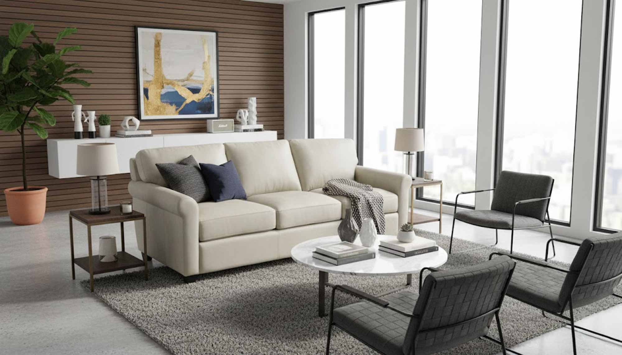 Austin Leather Sofa - Image 4