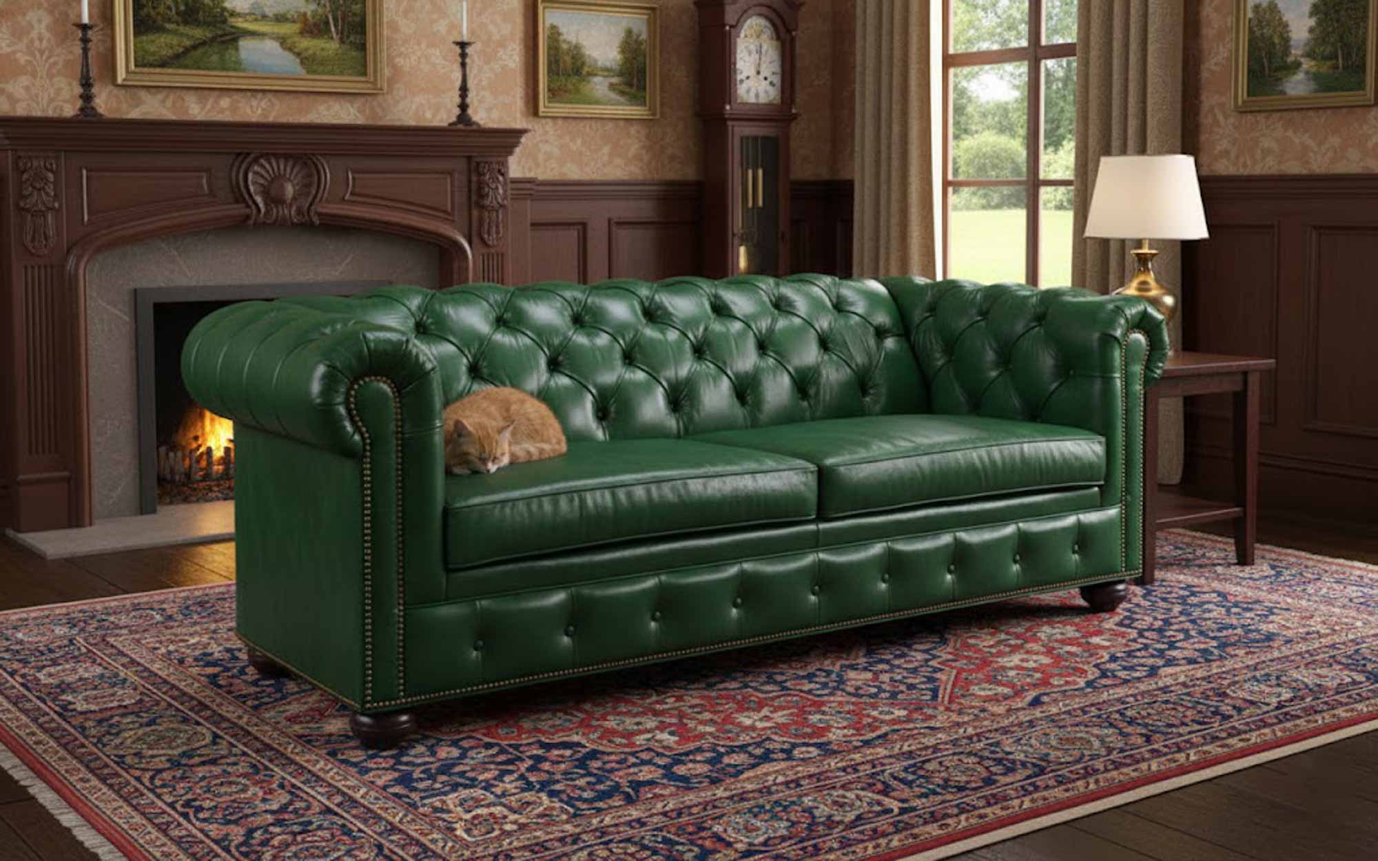 Baton Rouge Leather Sleeper Sofa - Image 8