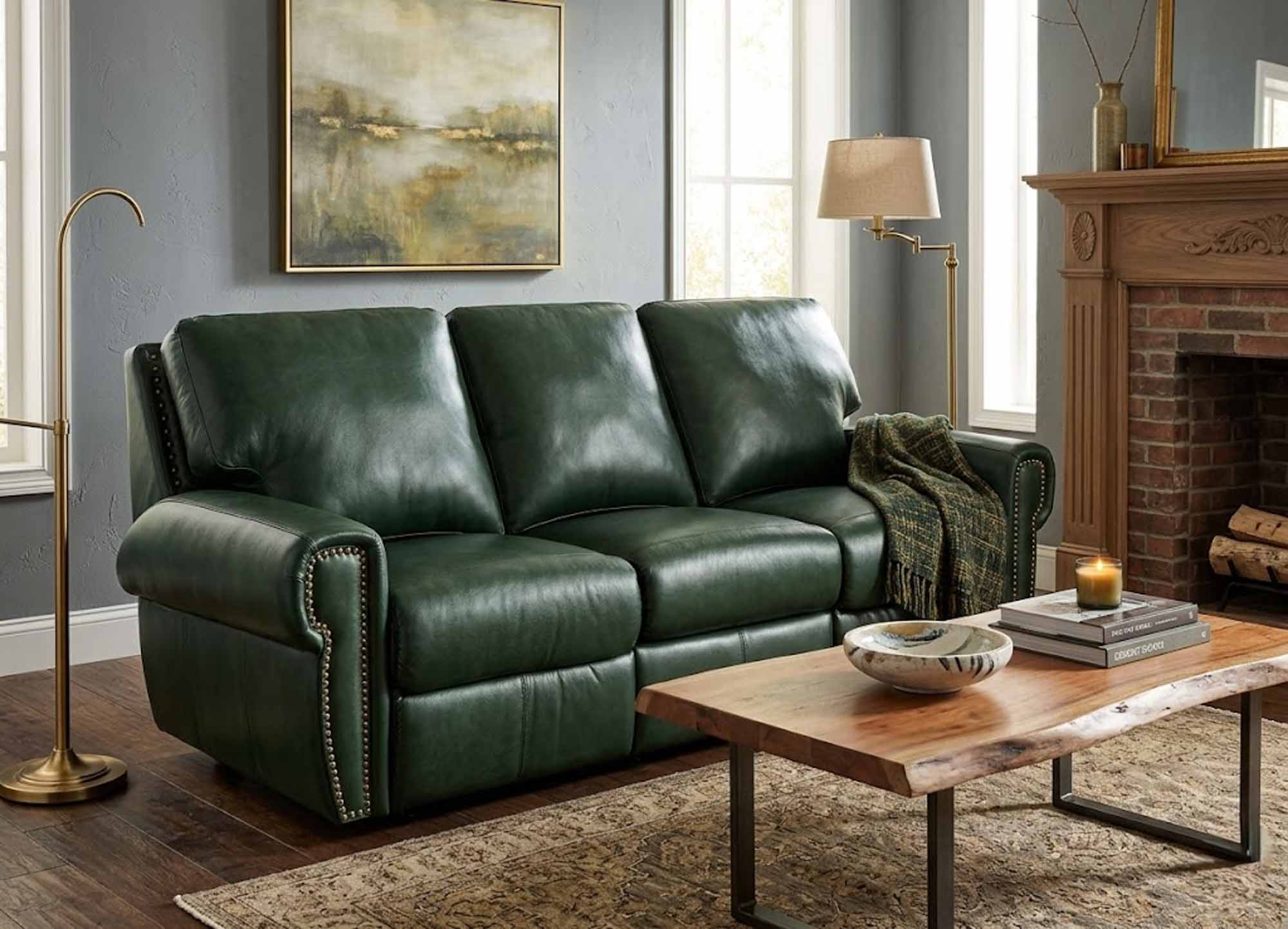 Bismarck Leather Reclining Sofa - Image 4