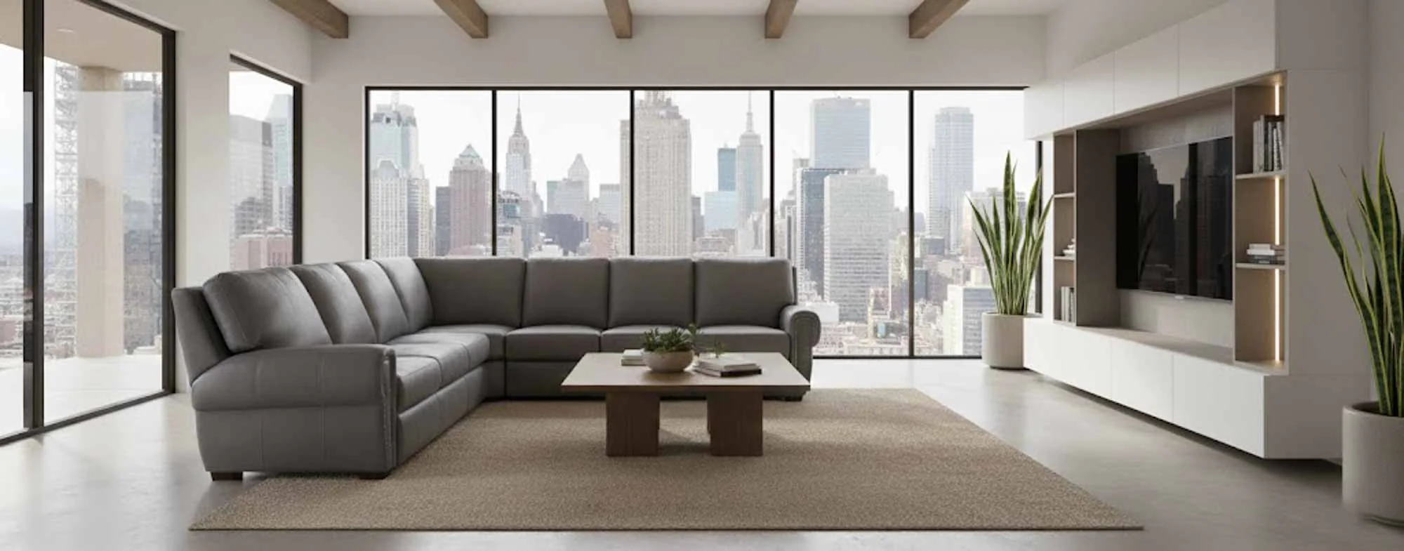 Bismarck Leather Sectional - Image 4