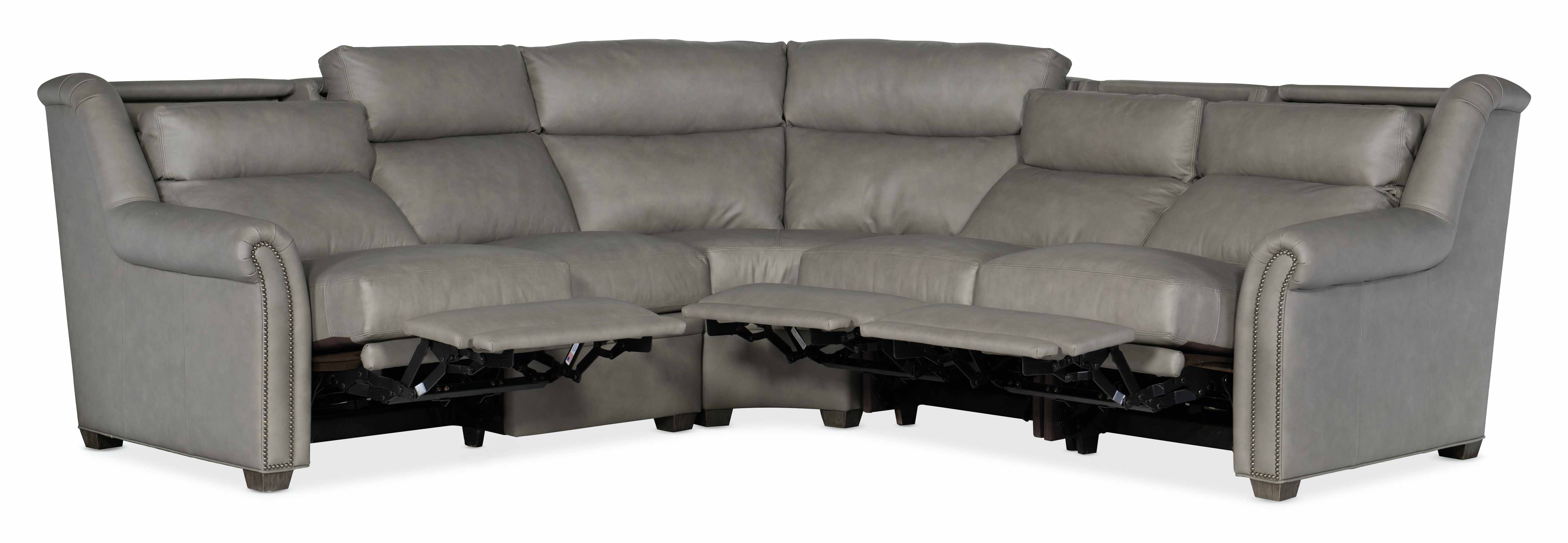 Bolton Leather Power Reclining Sectional With Articulating Headrest - Image 5