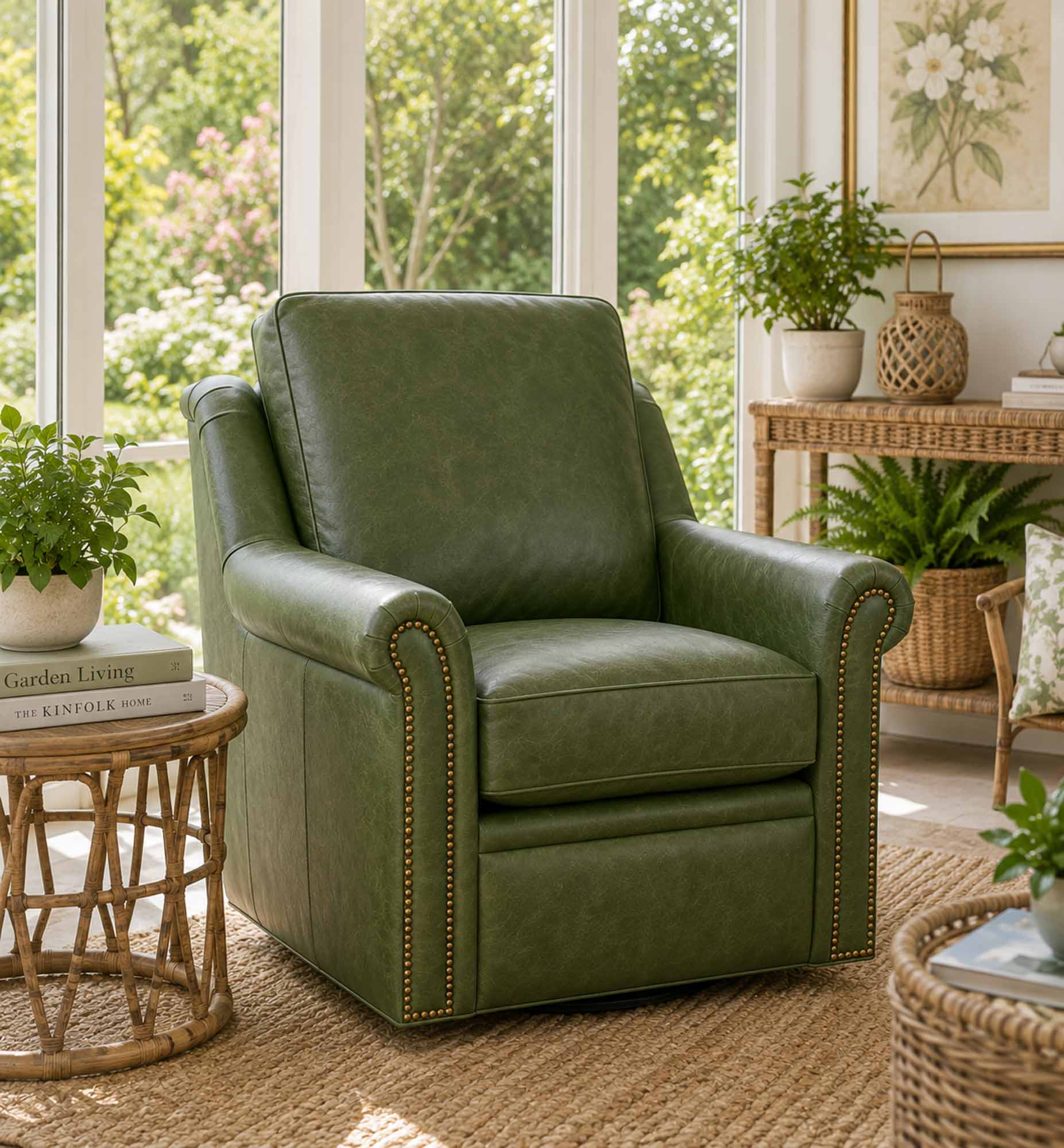 Bolton Leather Swivel Chair - Image 11