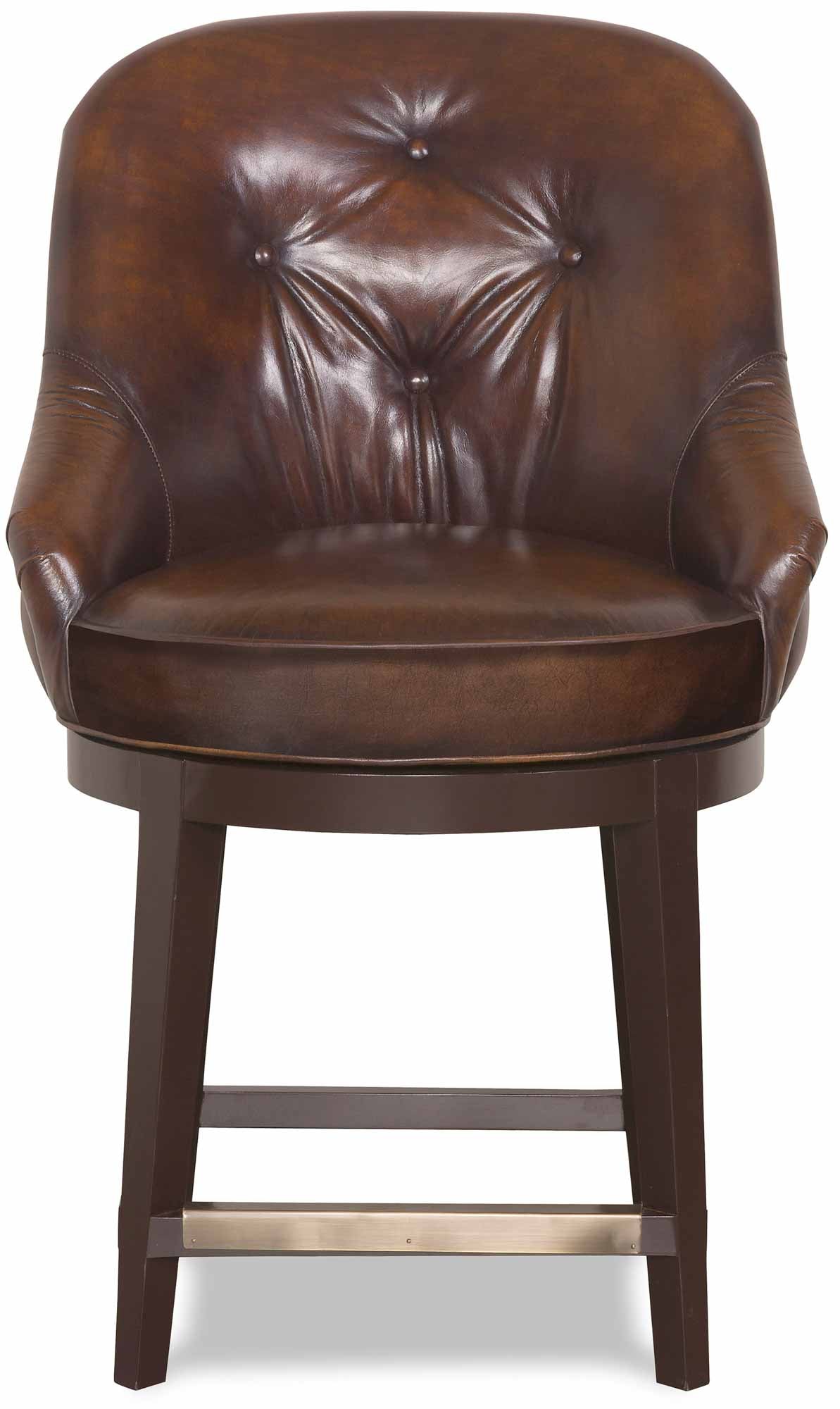 Bootlegger Leather Swivel Bar Stool - Image 2