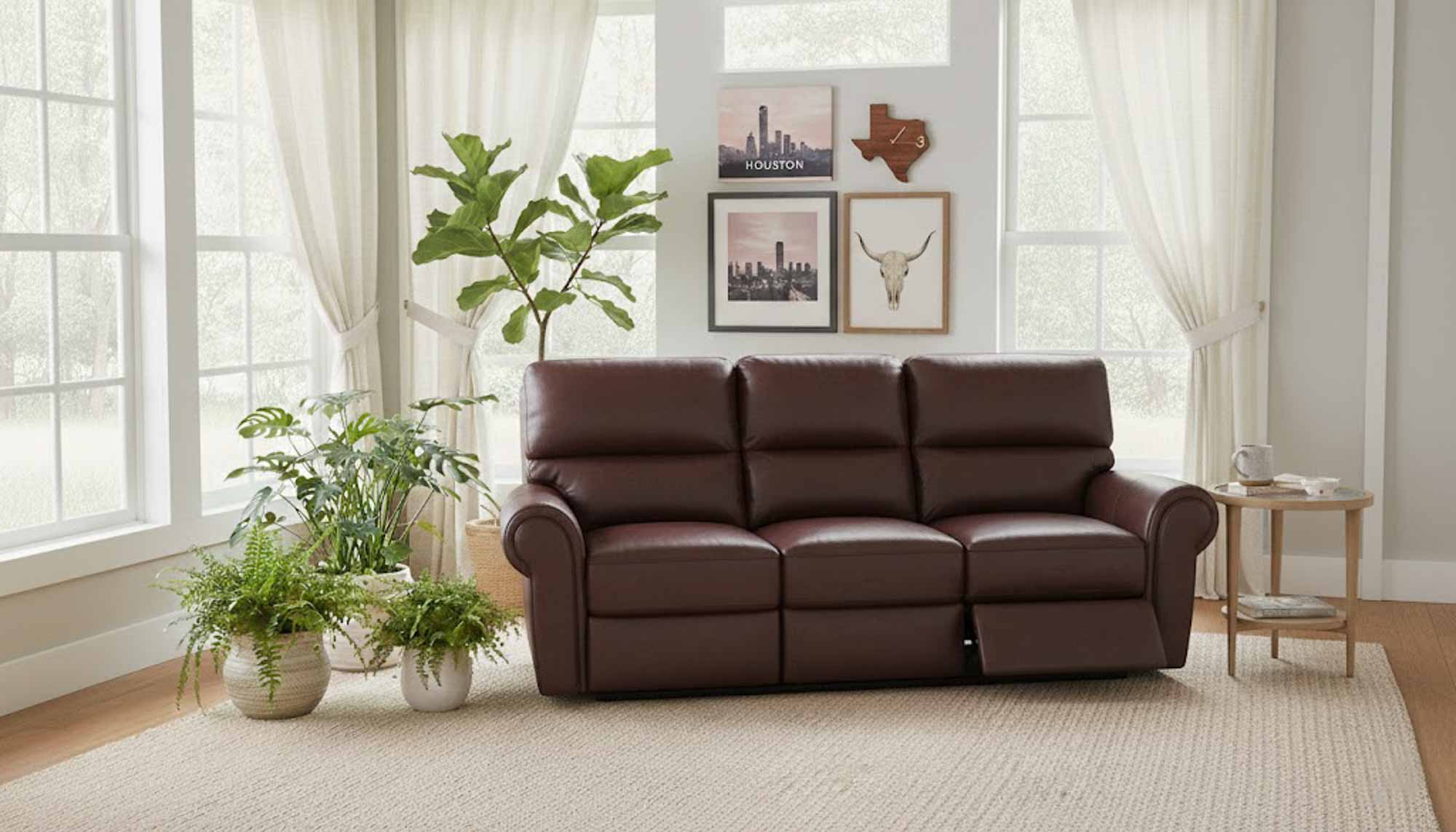 Brookfield Leather Reclining Sofa - Image 4