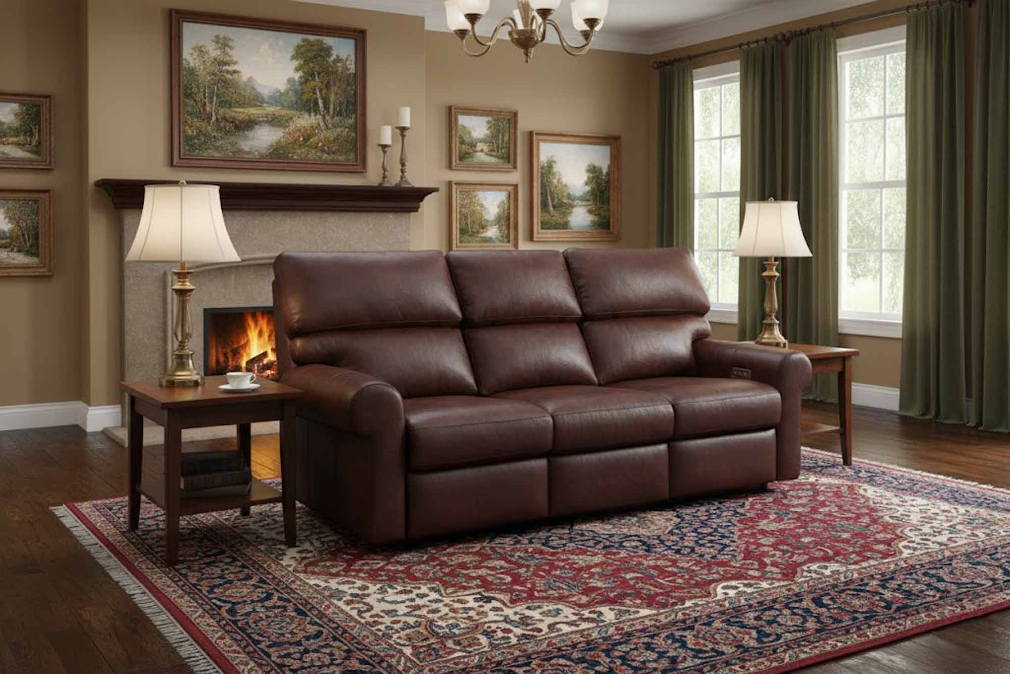 Brookhaven Leather Reclining Loveseat - Image 3