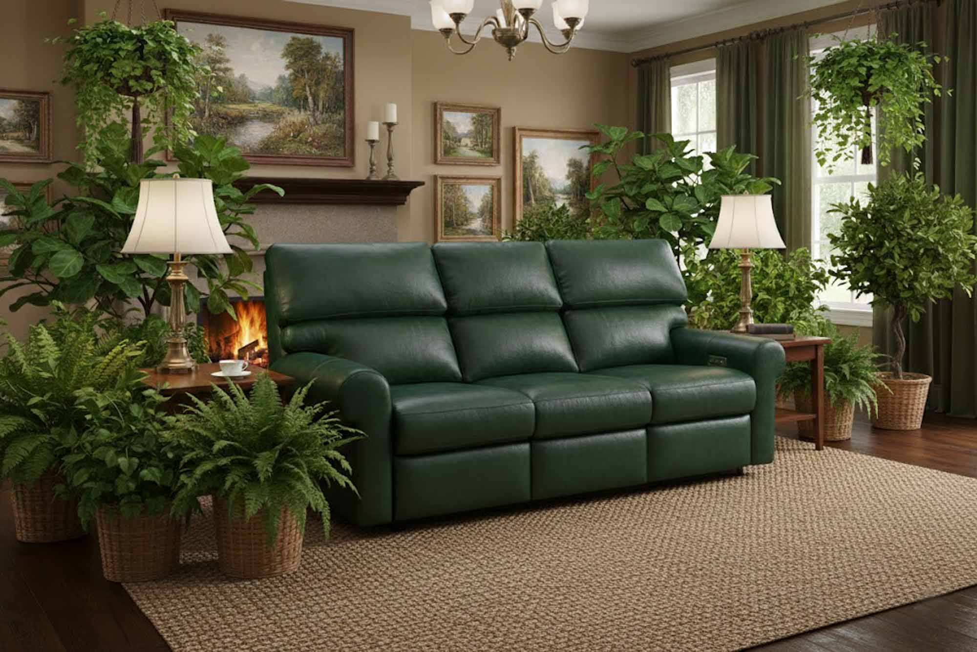 Brookhaven Leather Reclining Loveseat - Image 4