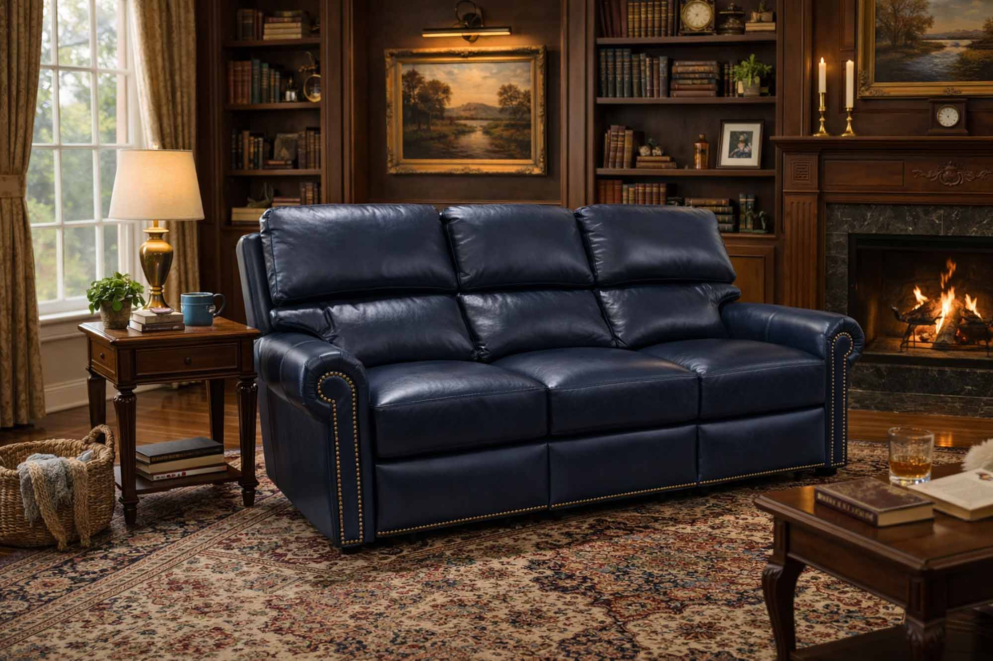 Carlton Leather Reclining Loveseat - Image 5