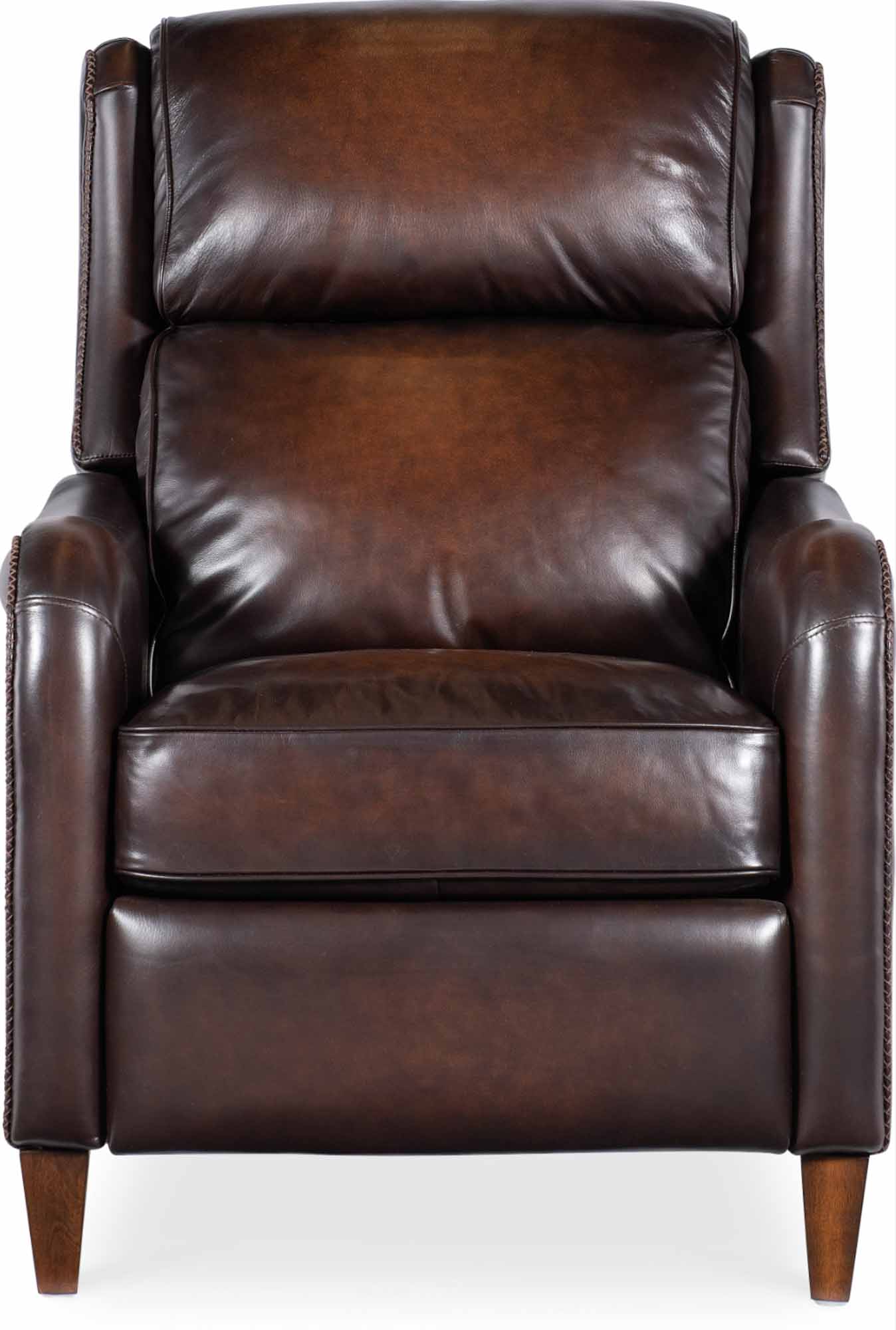 Carrington Leather Power Recliner With Articulating Headrest In Brown - Image 2