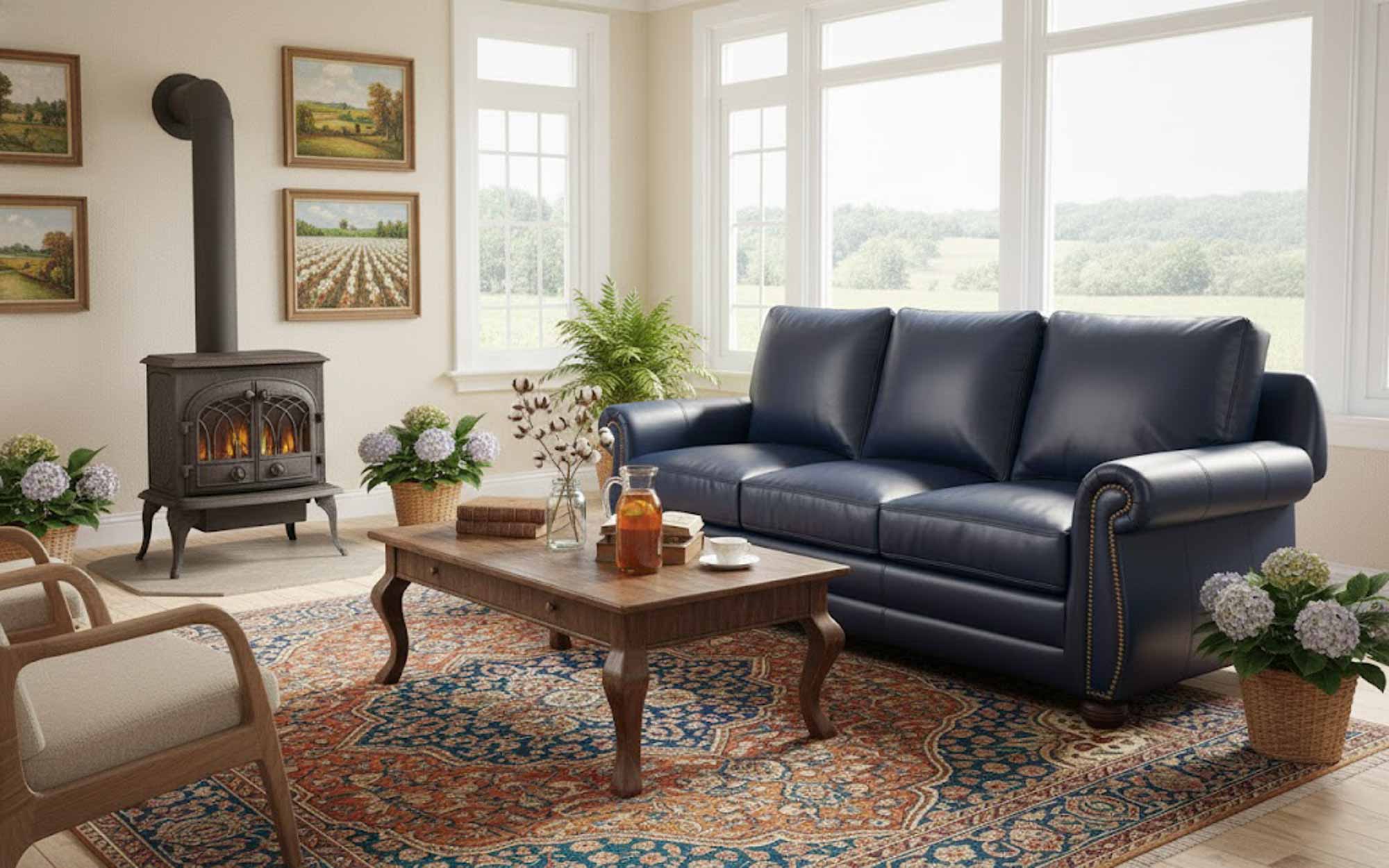 Chapman Leather Queen Size Sofa Sleeper - Image 3