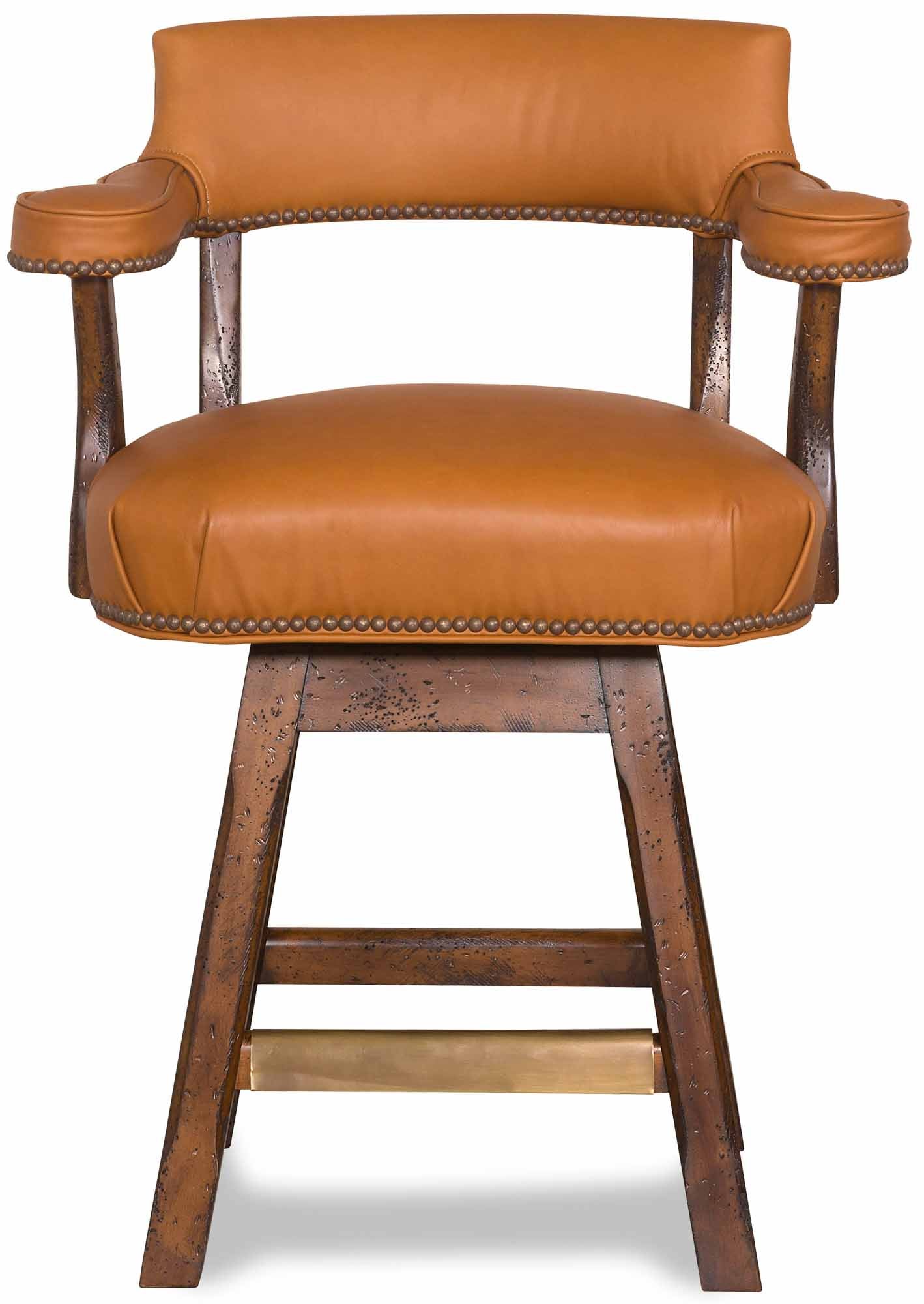 Cheers Leather Swivel Bar Stool - Image 2