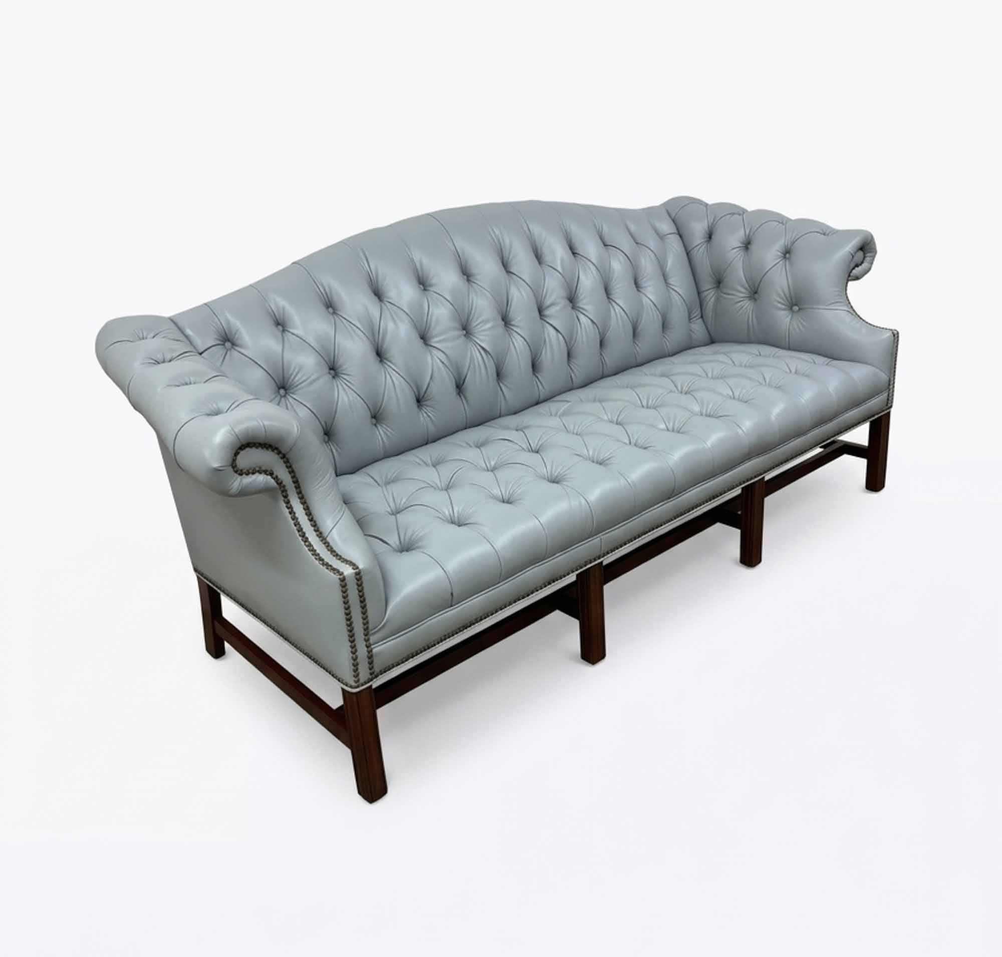 Chippendale Leather In Stock Sofa - Image 3