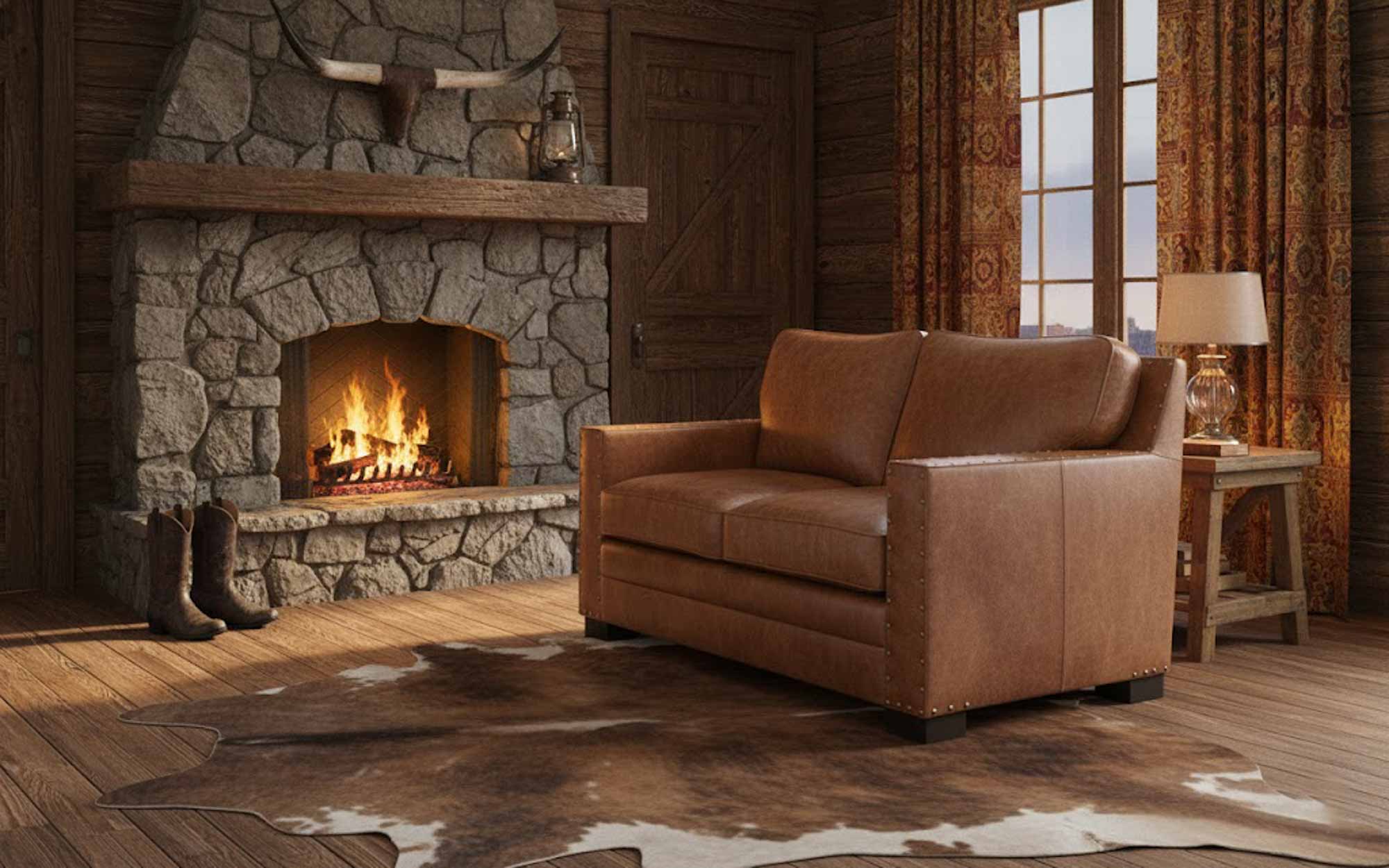 Clark Leather Loveseat - Image 4