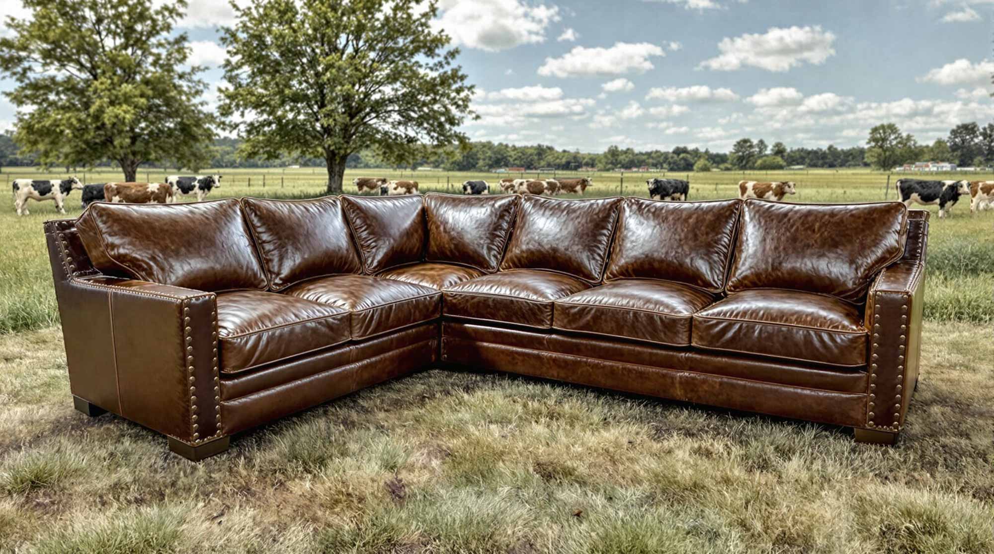 Clark Leather Sectional - Image 8