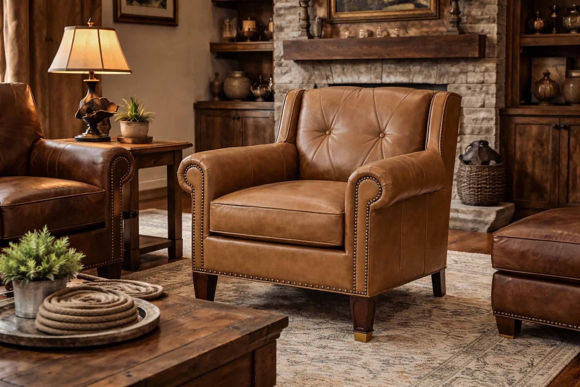 Cleo Leather Chair - Image 4