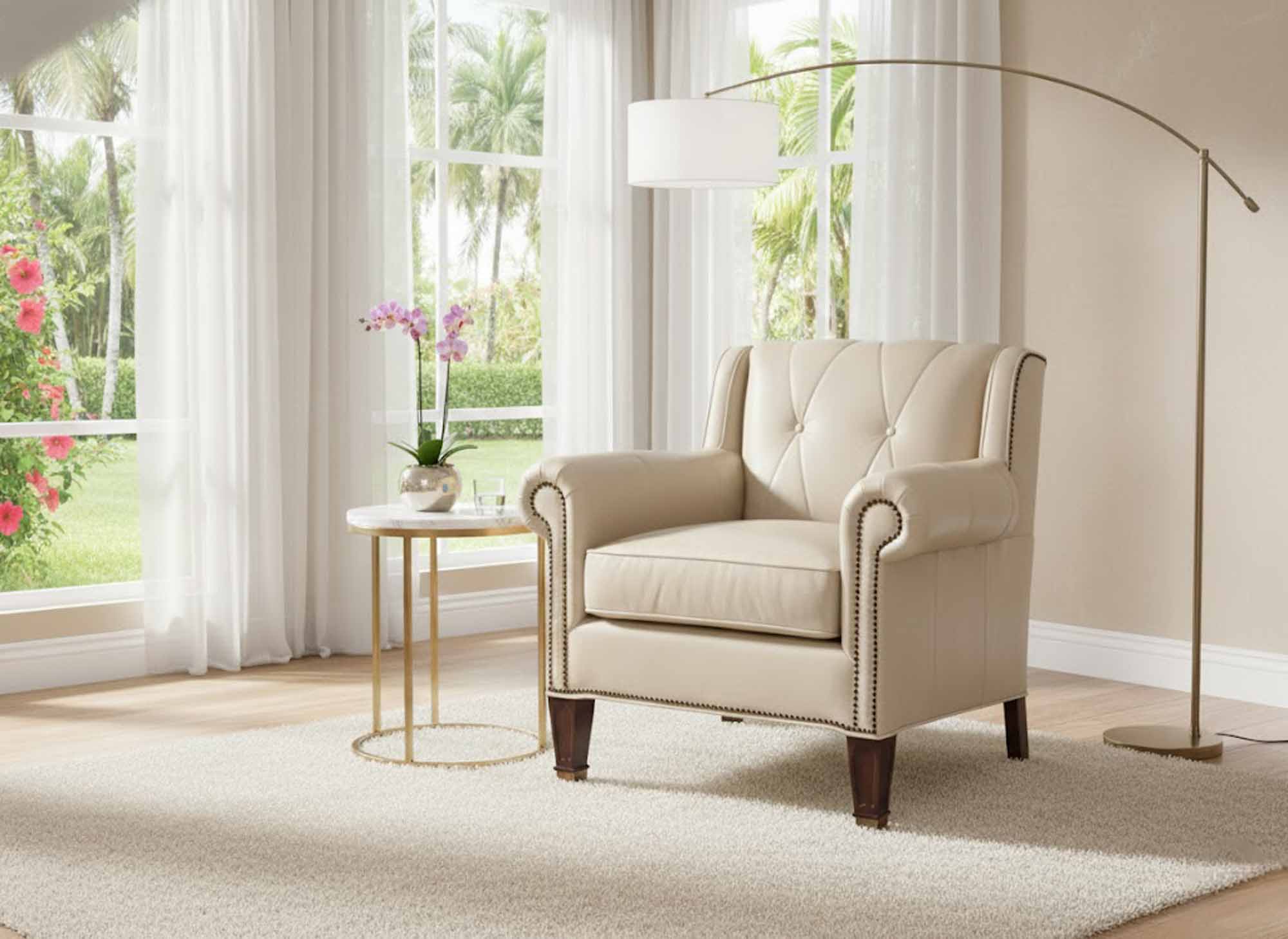 Cleo Leather Chair - Image 6