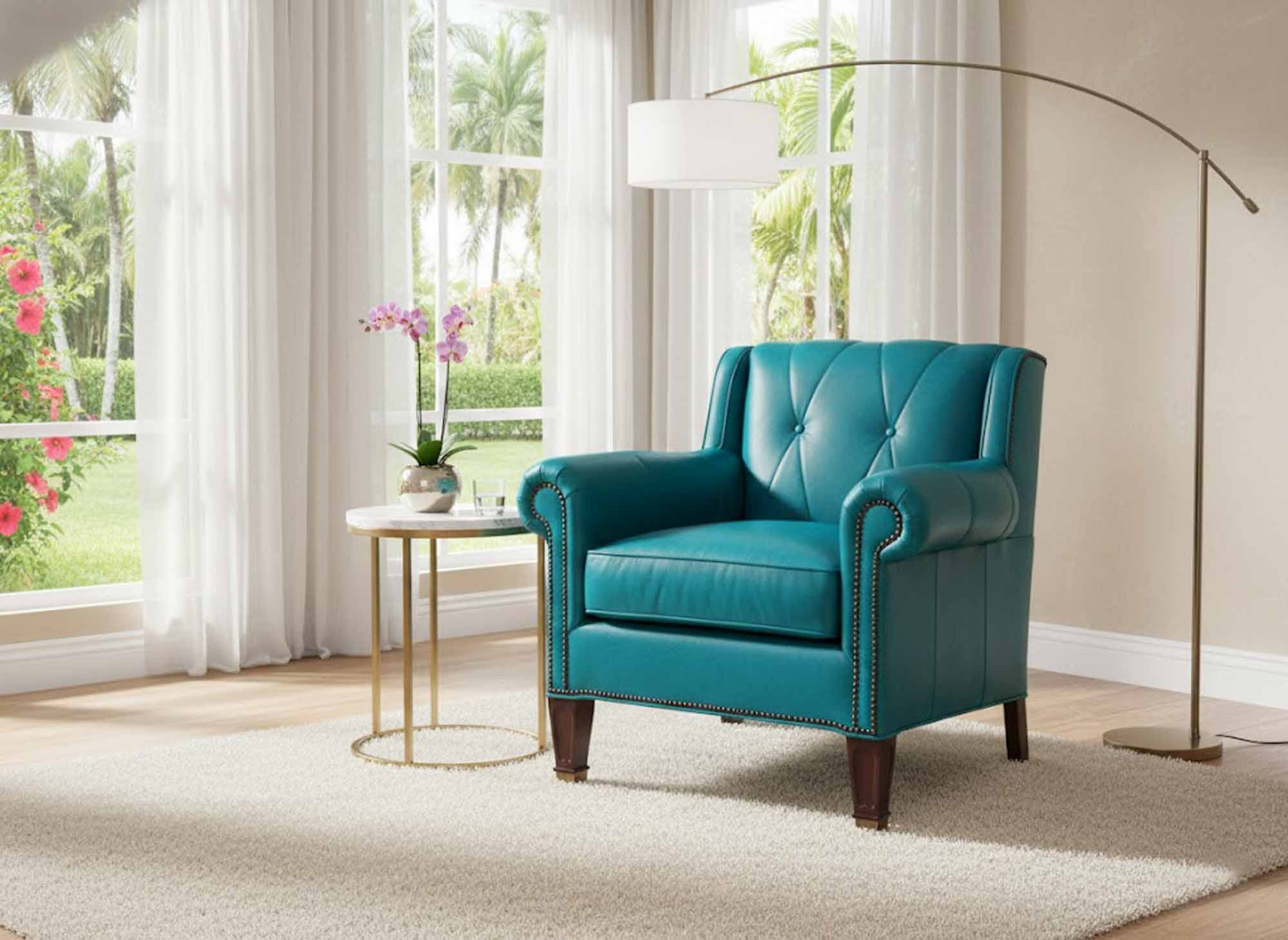 Cleo Leather Chair - Image 7