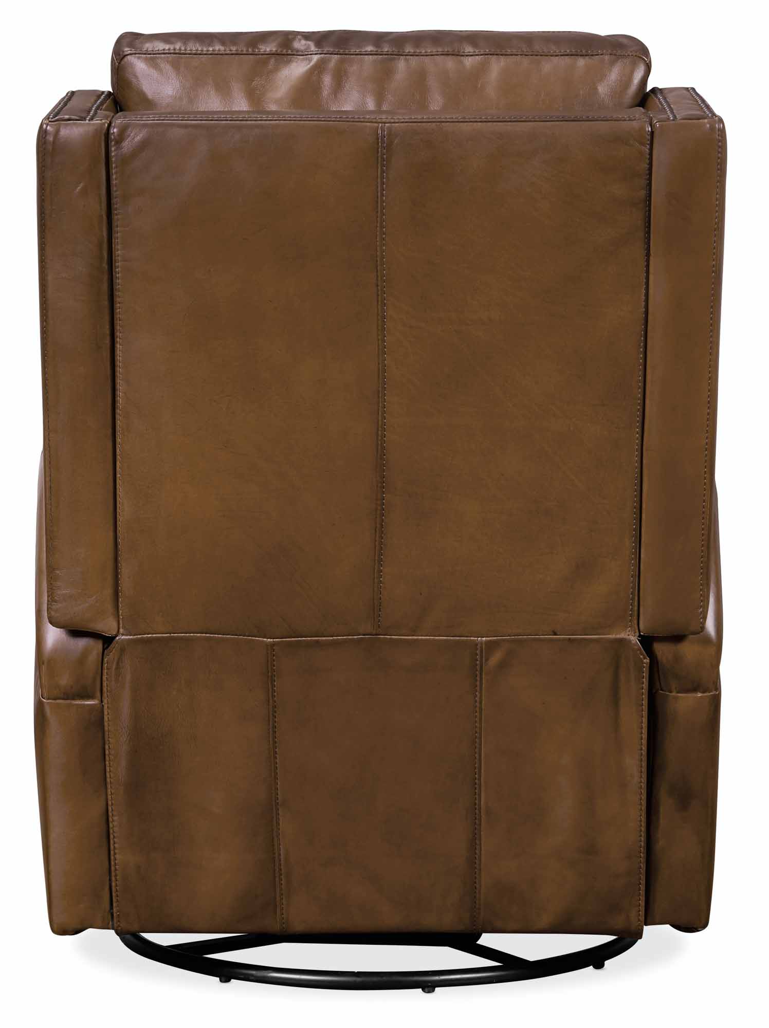 Cole Leather Power Swivel Glider Recliner In Brown - Image 3