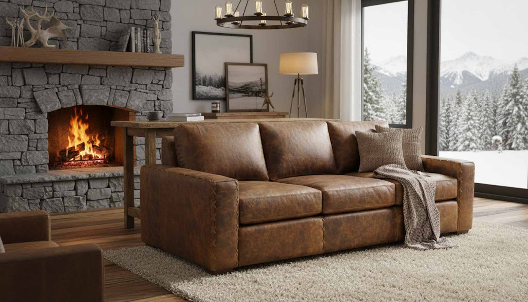 Colorado Leather Queen Size Sofa Sleeper - Image 9