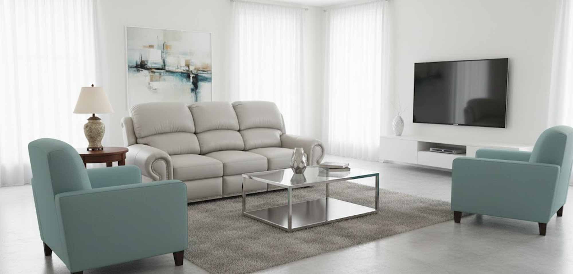 Cordova Leather Reclining Sofa - Image 4