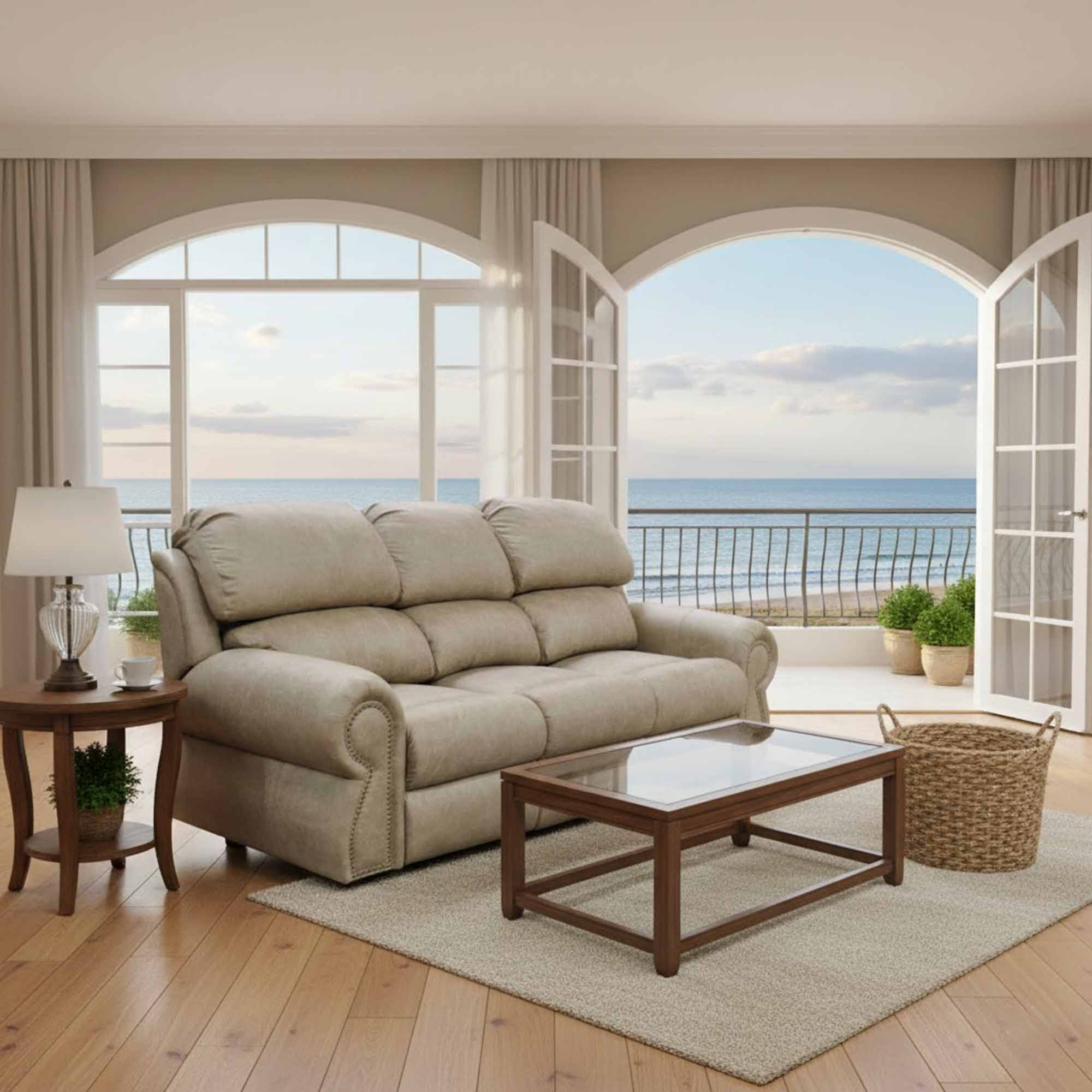 Cortina Leather Full Size Sofa Sleeper - Image 3