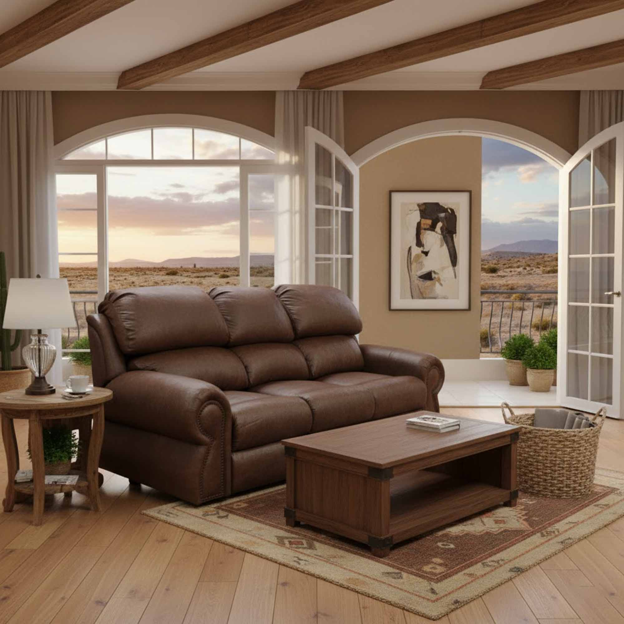 Cortina Leather Reclining Loveseat - Image 6
