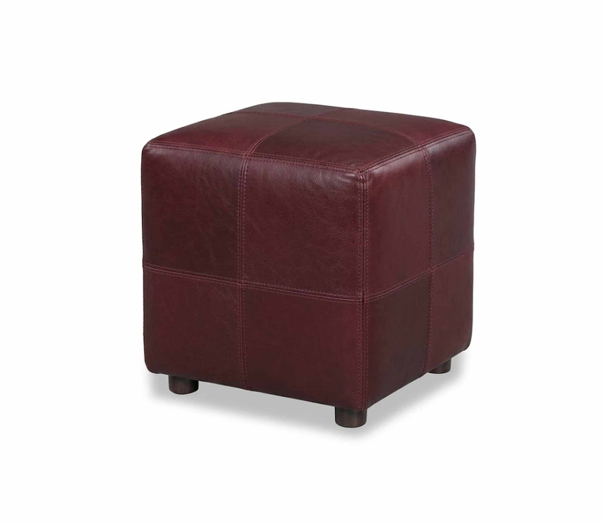 Cube Leather Ottoman