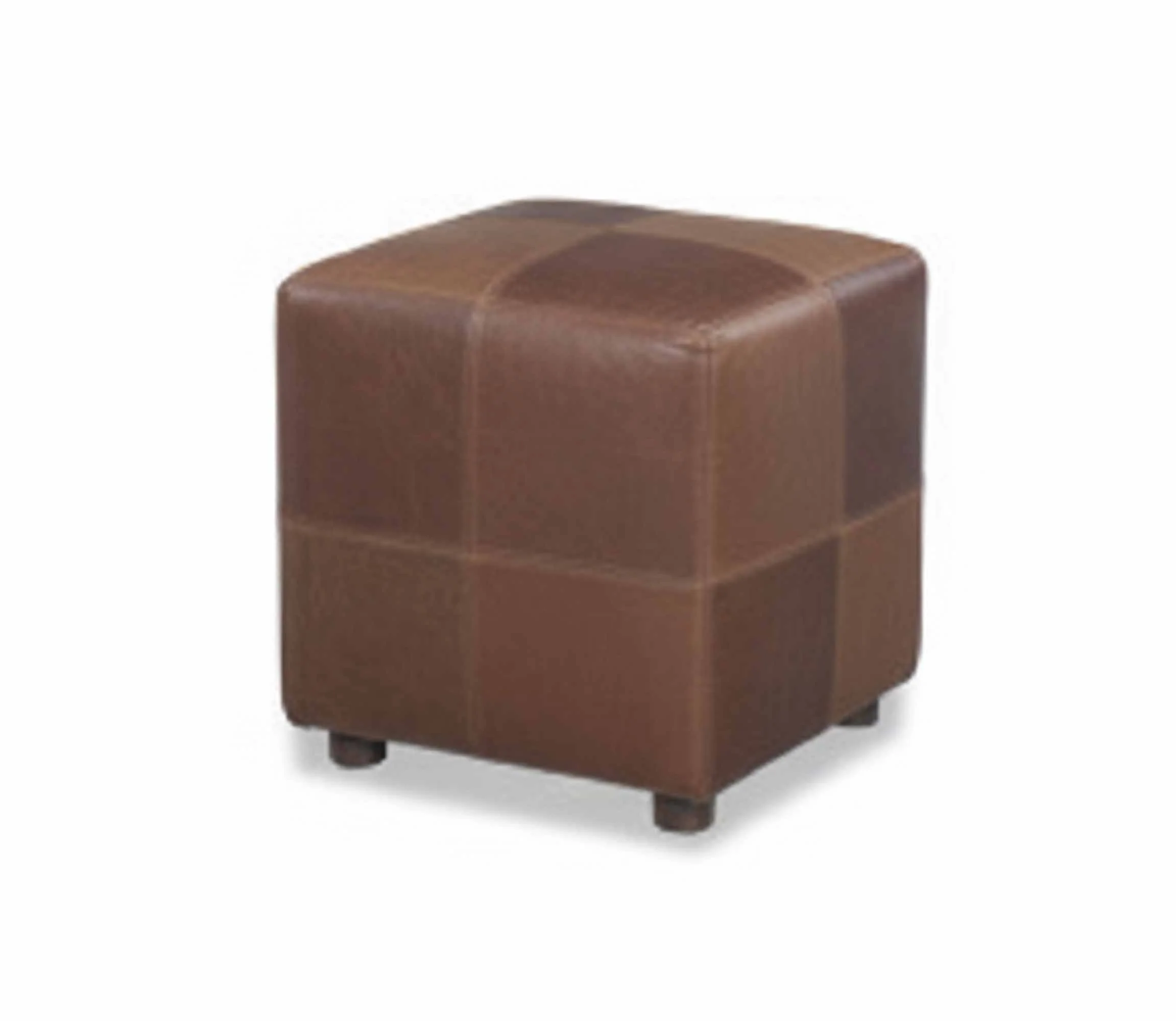 Cube Leather Ottoman - Image 2