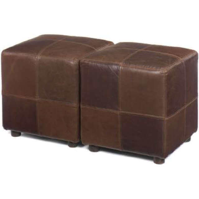 Cube Leather Ottoman - Image 3