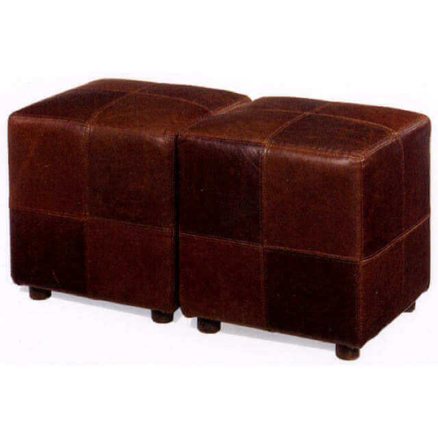 Cube Leather Ottoman - Image 4