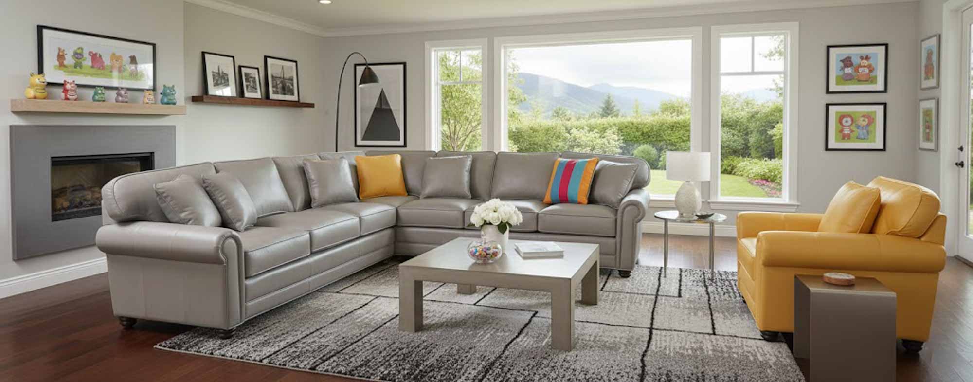 Dalton Leather Sectional - Image 3