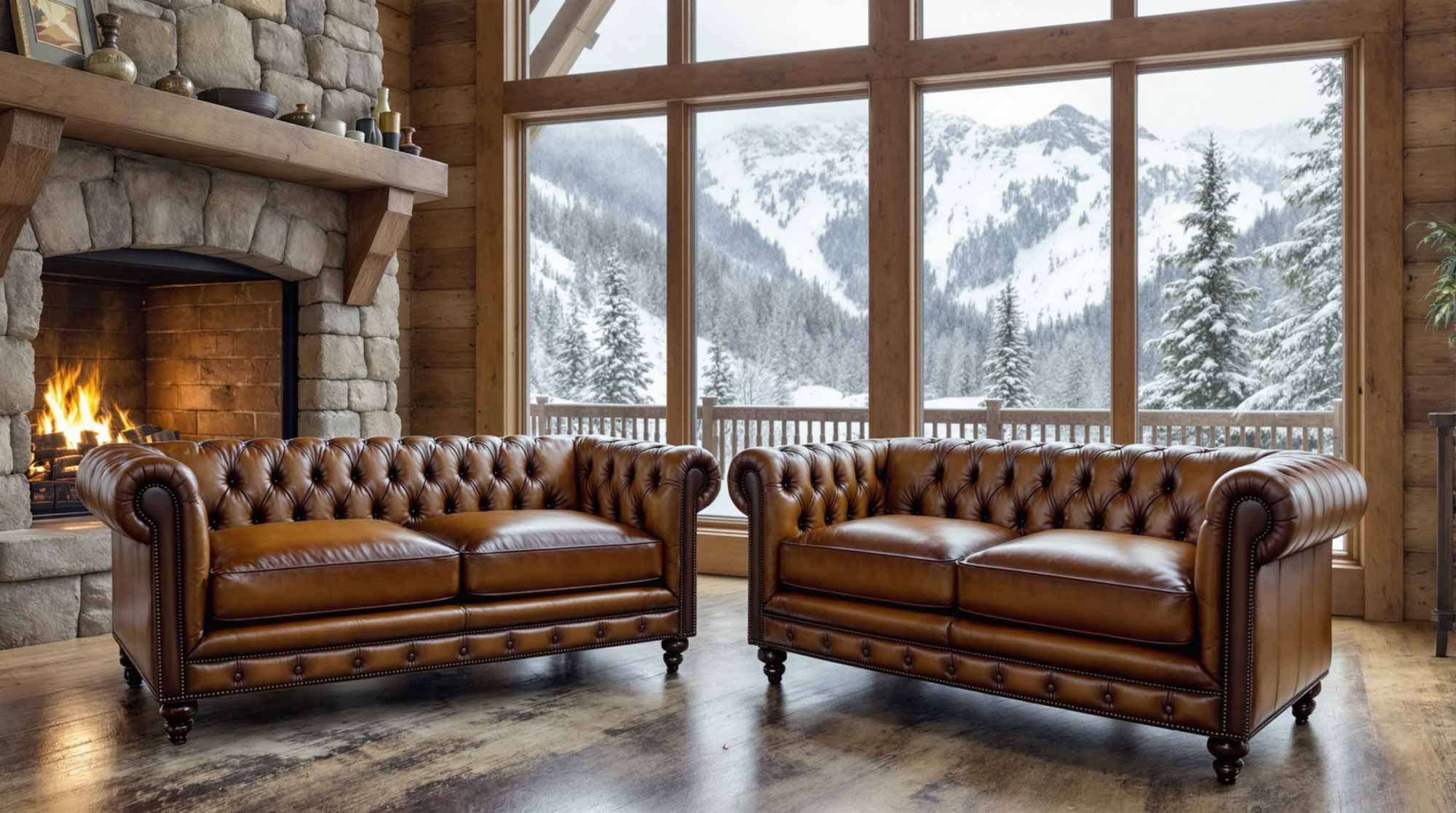 Donald Leather Sofa - Image 5