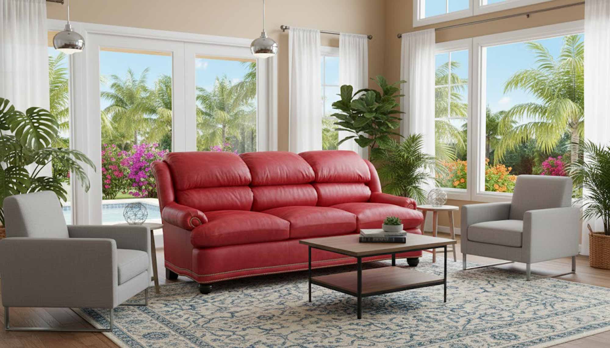 Ellis Leather Queen Size Sofa Sleeper - Image 7