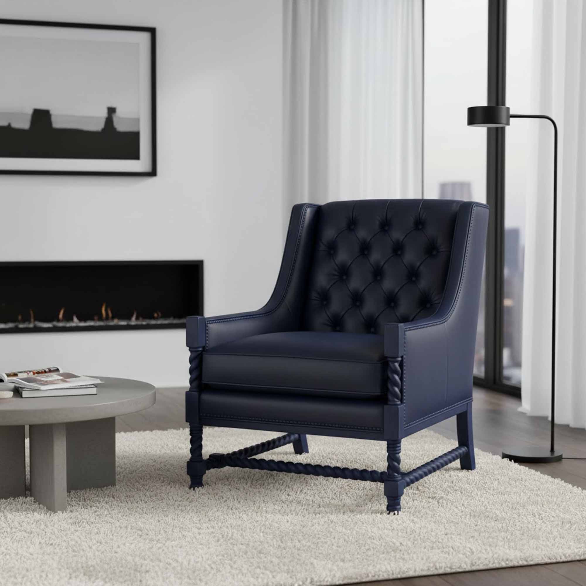 Emilio Leather Chair - Image 3