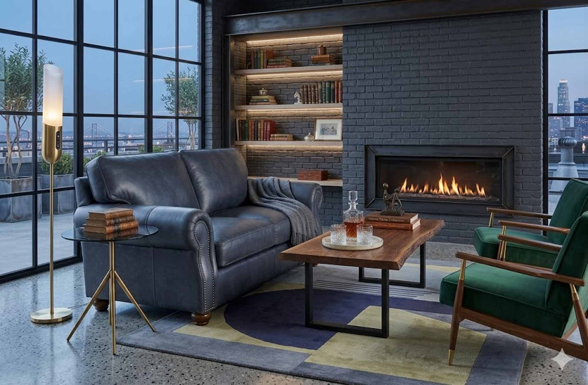 Foster Leather Loveseat - Image 3