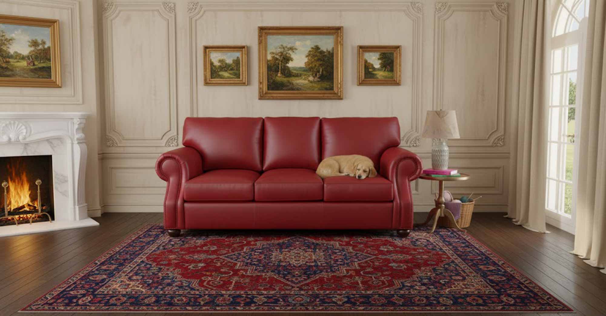 Foster Leather Queen Size Sofa Sleeper - Image 11
