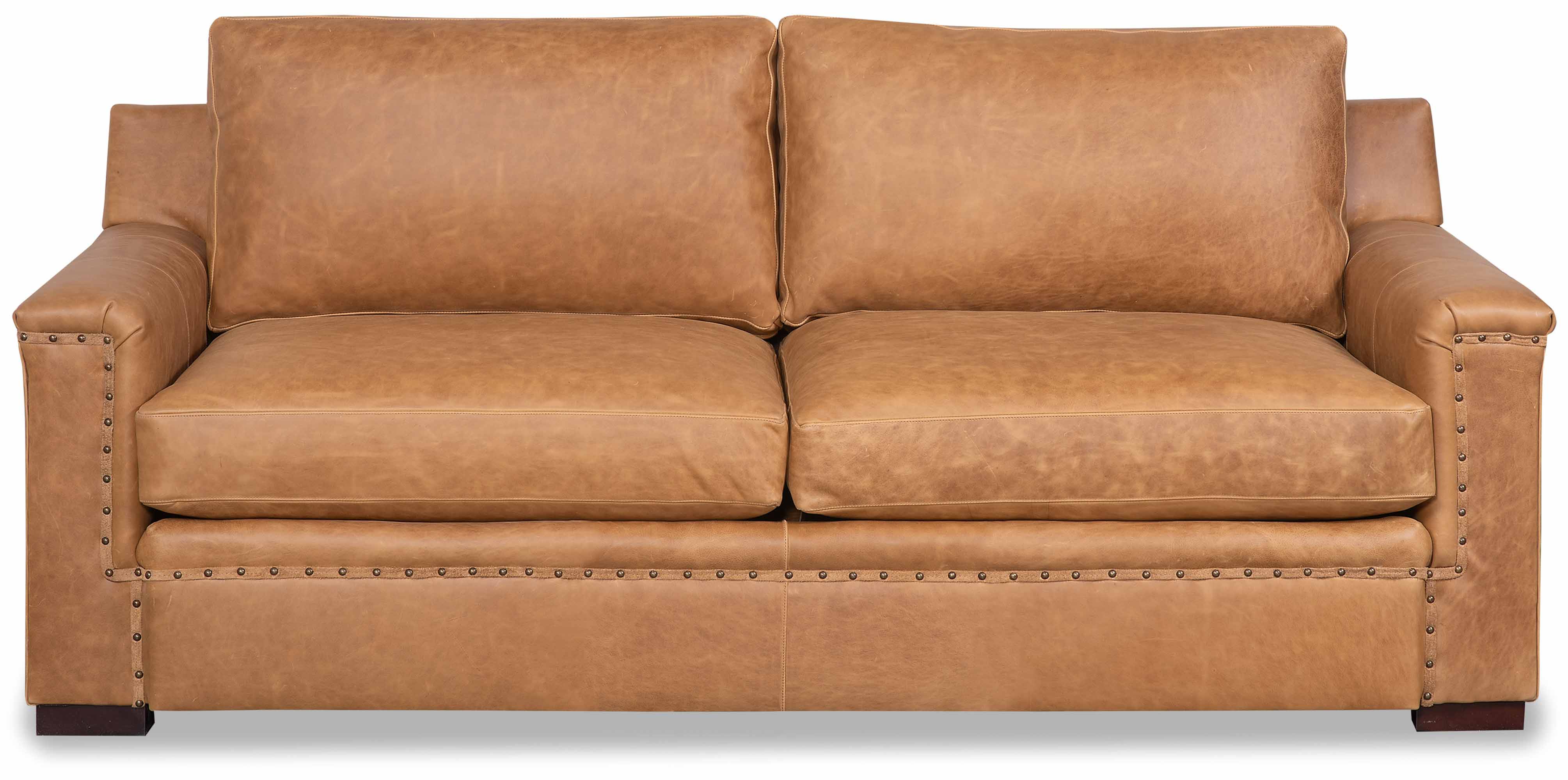 Franklin Leather Two Cushion Sofa - Image 3