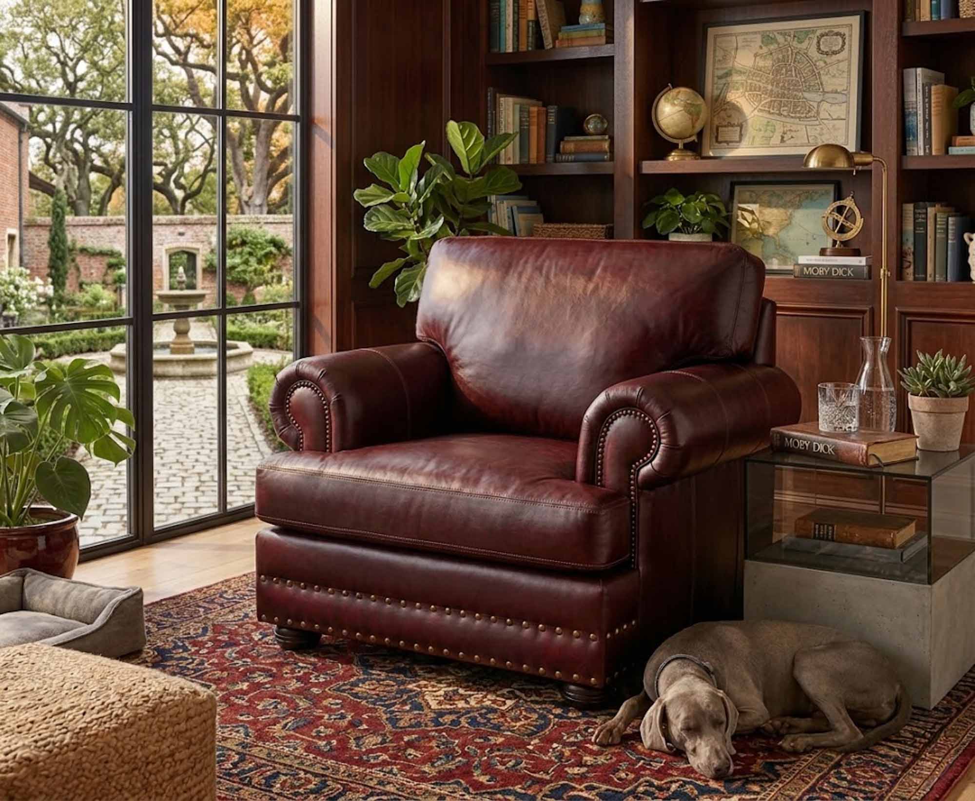 Greystone Leather Lounge Chair - Image 7