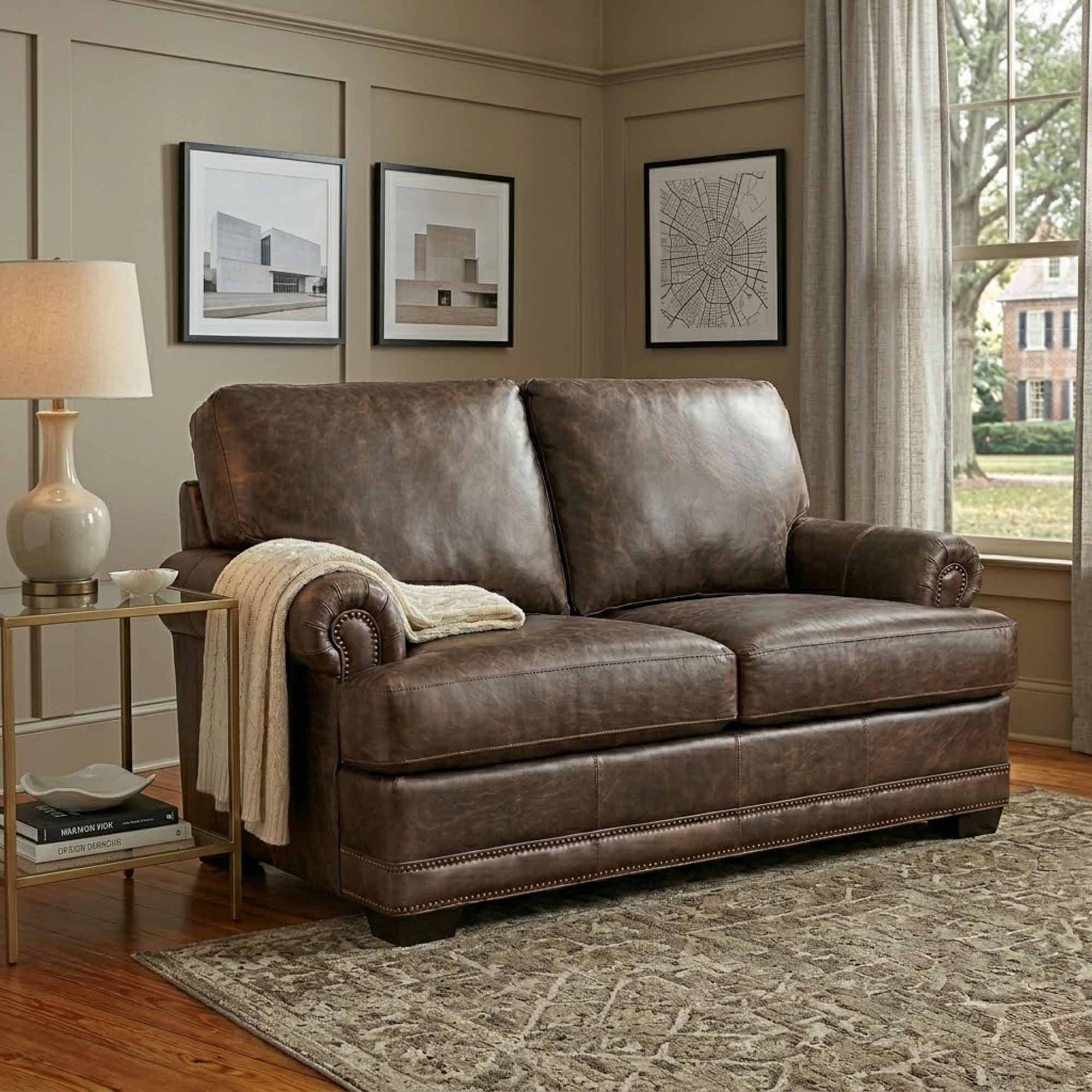 Gunner Leather Loveseat - Image 4