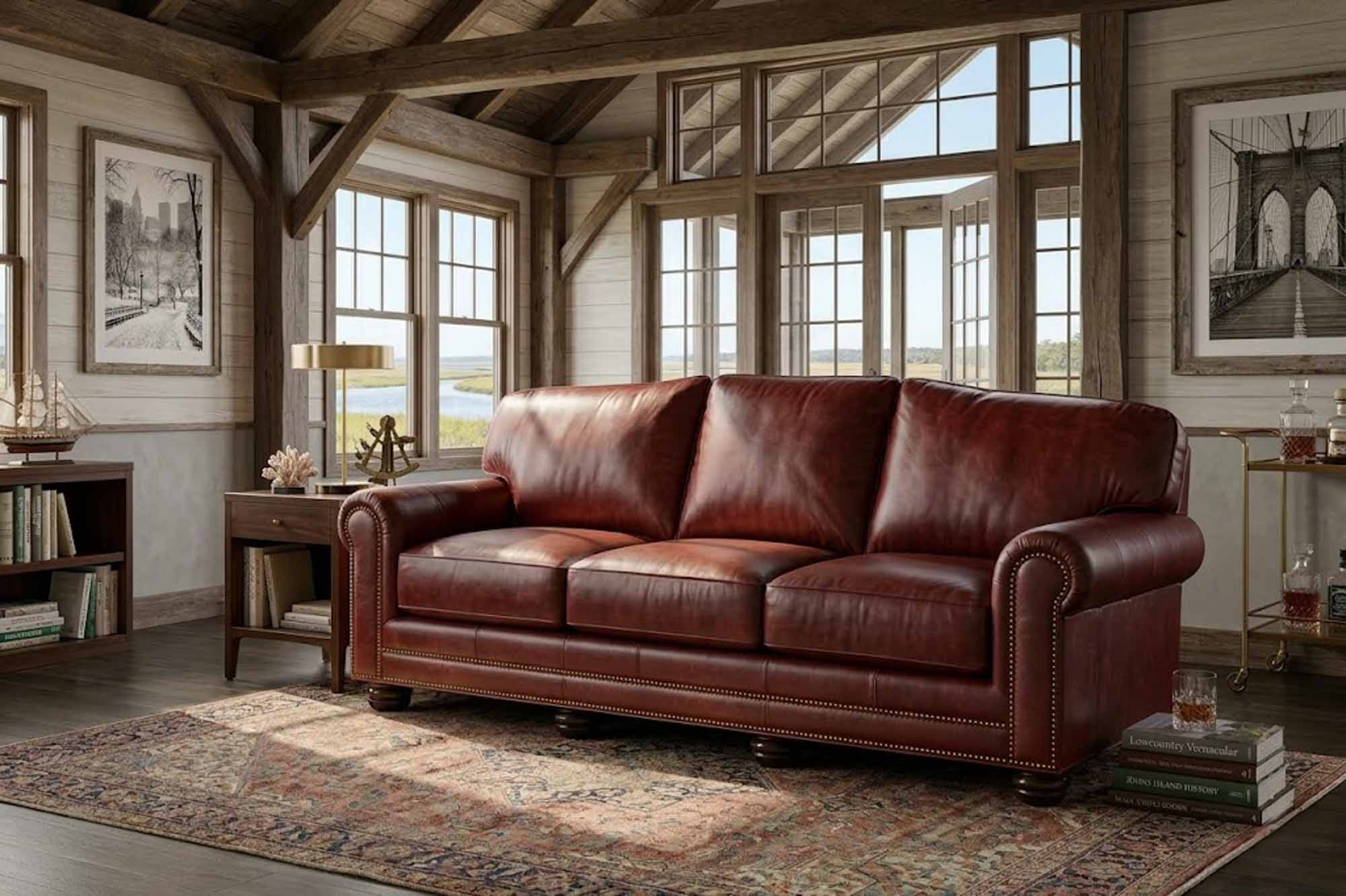 Hadlock Leather Sofa - Image 8