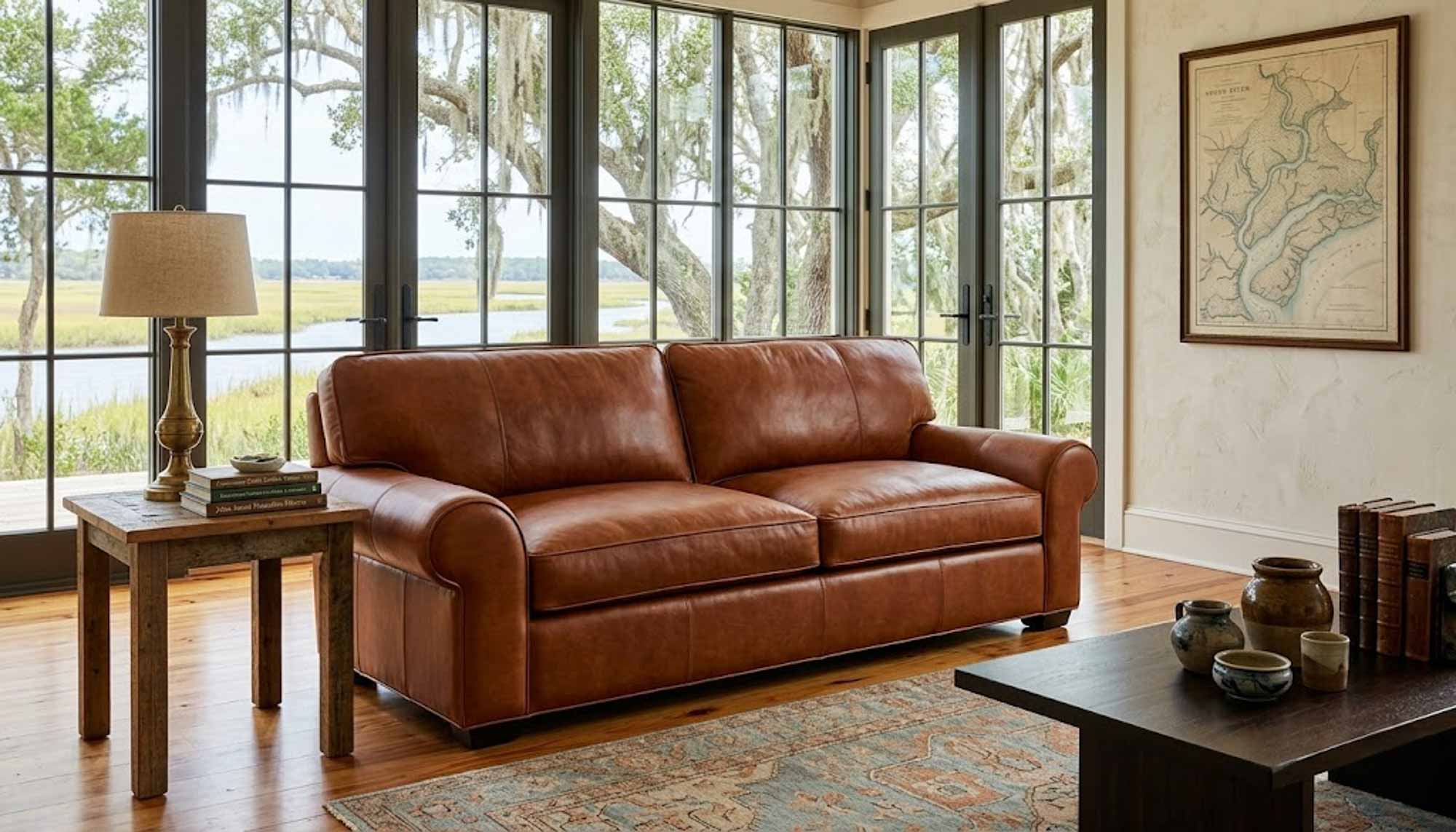 Helen Leather Sofa - Image 7
