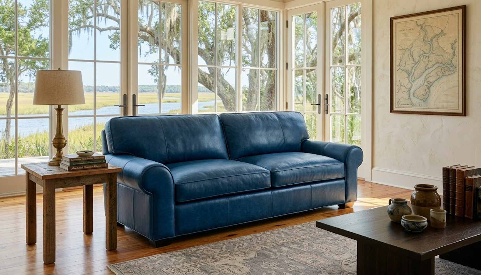 Helen Leather Sofa - Image 8