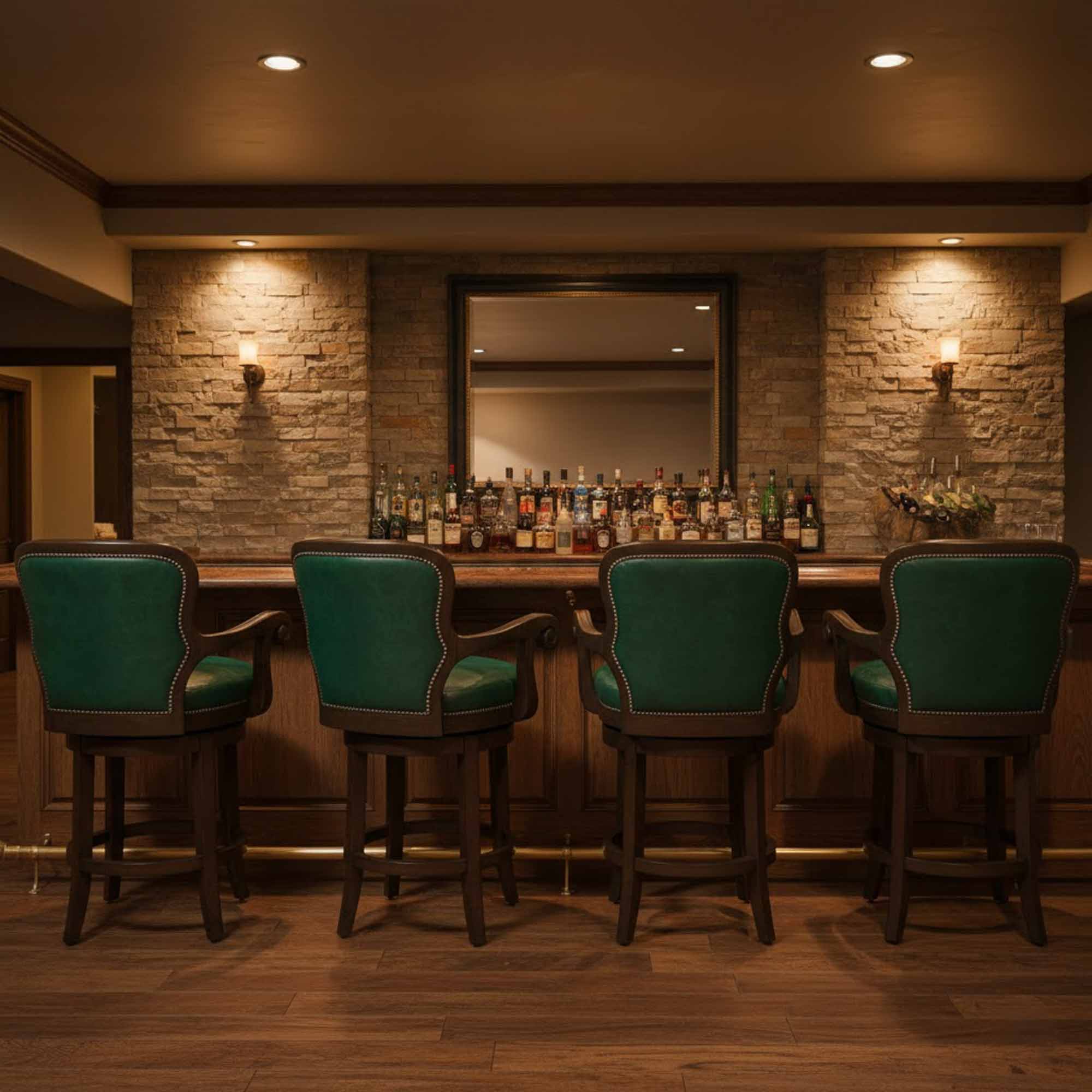 Hillsdale Leather Swivel Bar Stool - Image 3